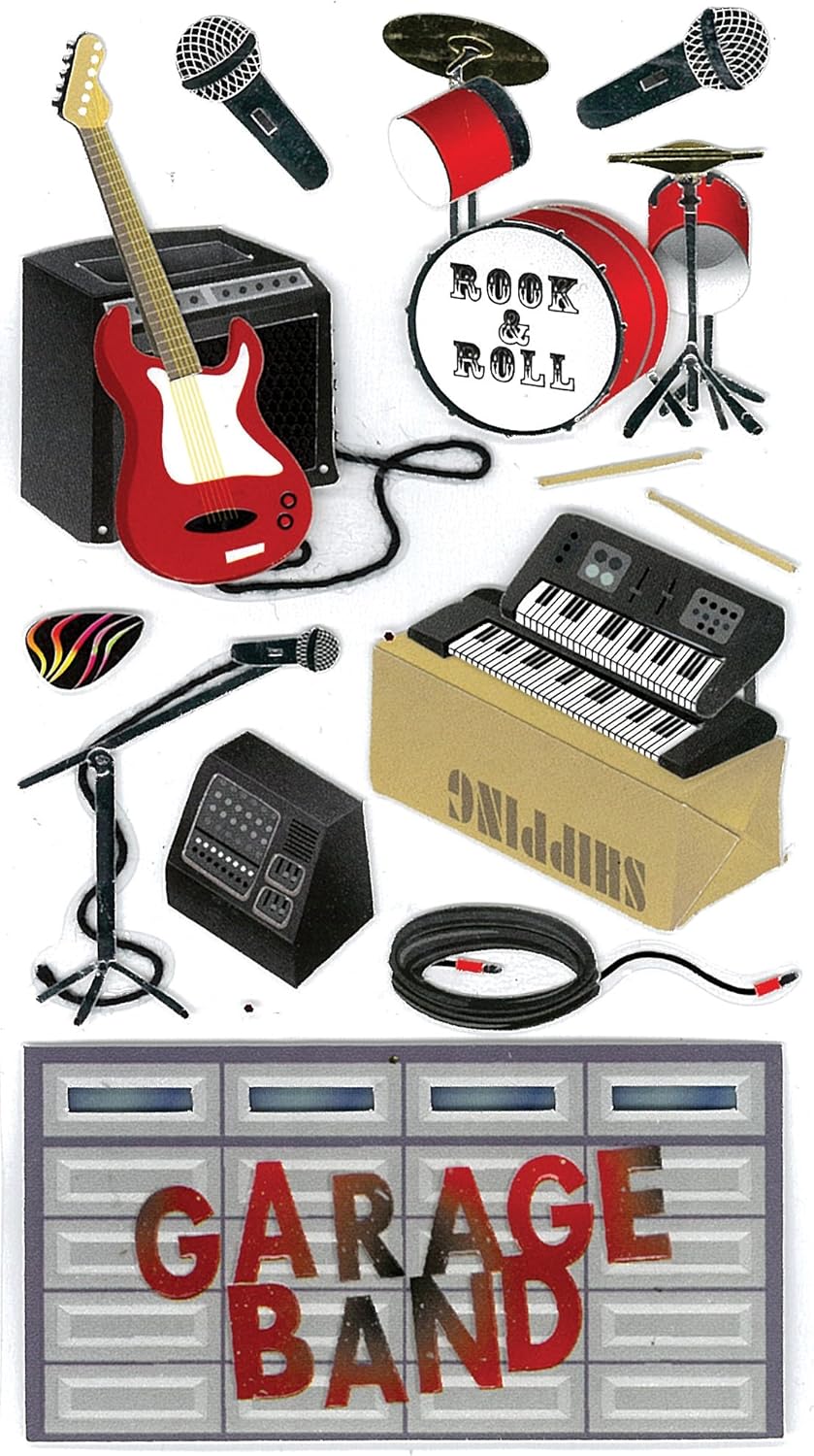 Jolee&#x27;s Boutique Garage Band Dimensional Stickers