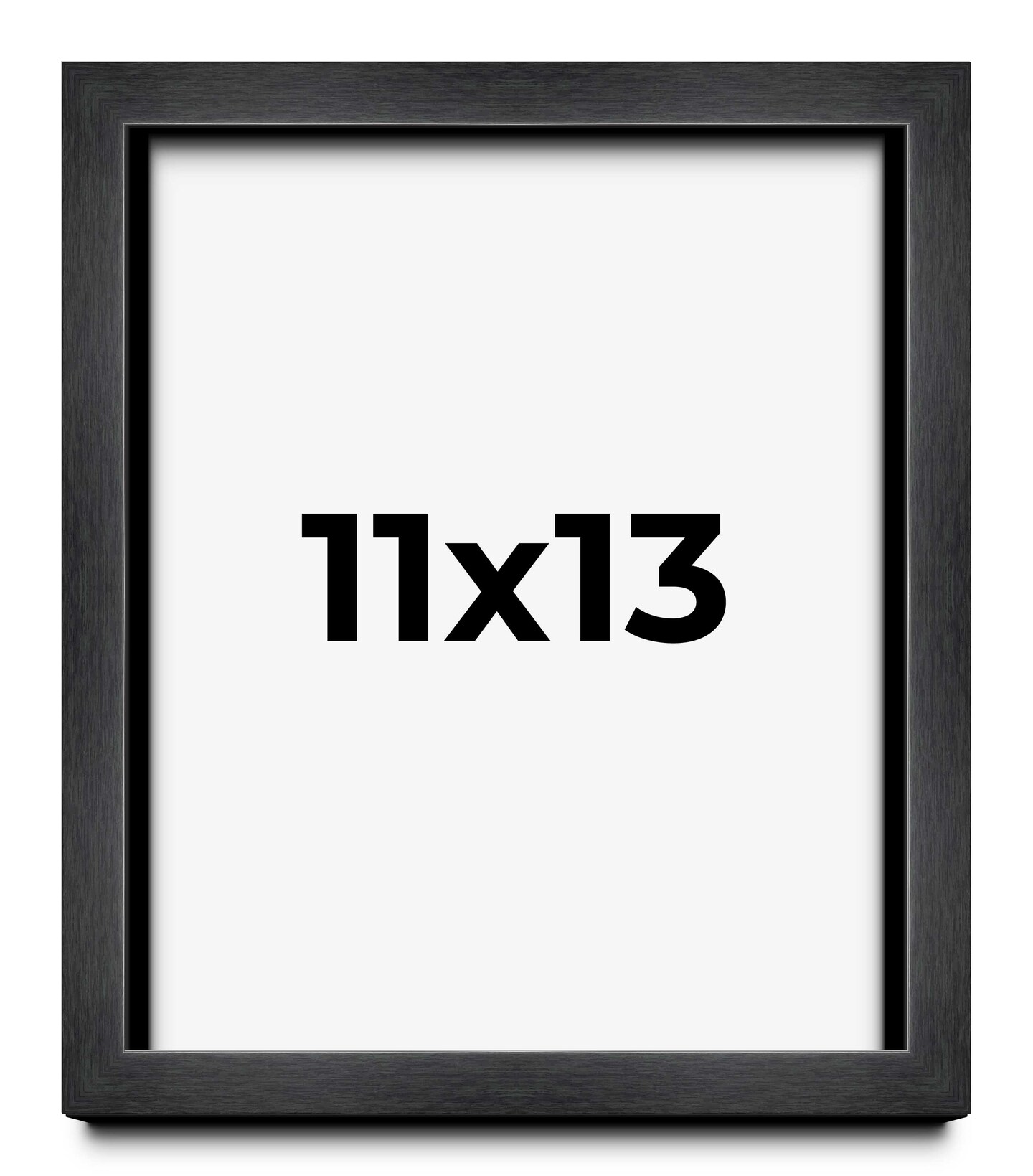 Photo Size Shadow Box 3/4" Depth Grey Picture Frame - UV Acrylic, Backing, Hanging Hardware