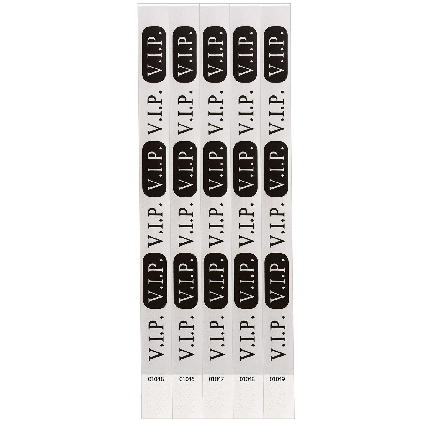 Beistle &#xBE;in. x 10in. Silver V.I.P. Wristbands - 6 Pack