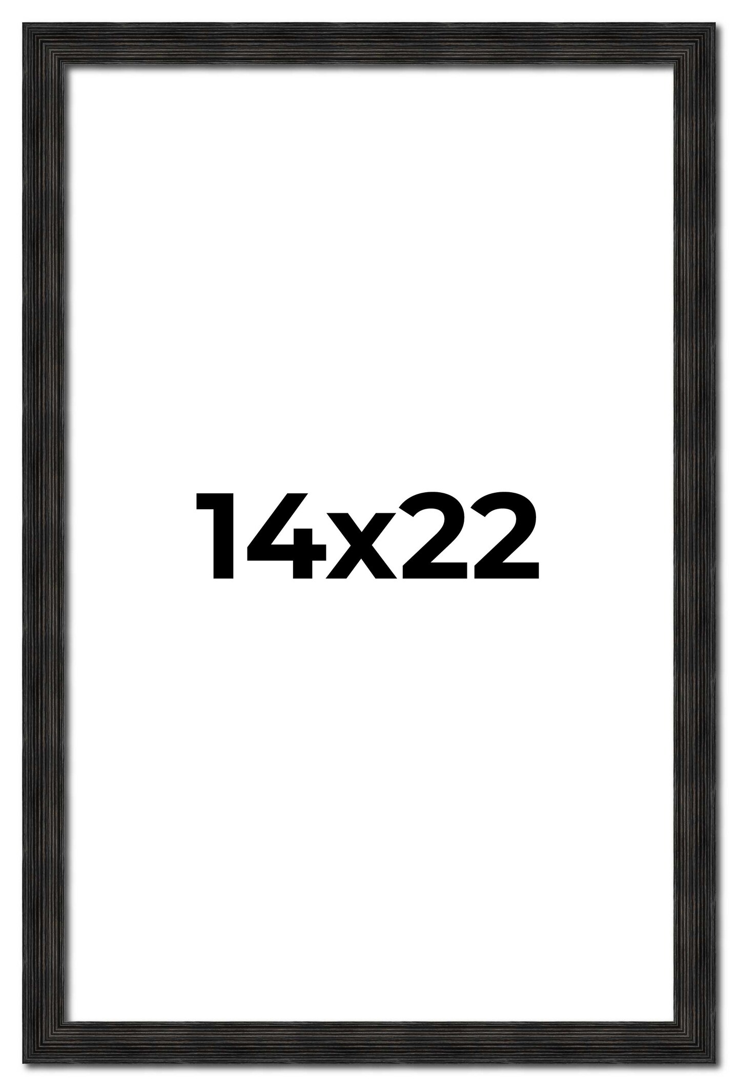 14x22 Thin Barnwood Picture Frame with UV-Resistant Acrylic & Acid Free Backing, Available in 2 Paint Finishes - Grey and Black