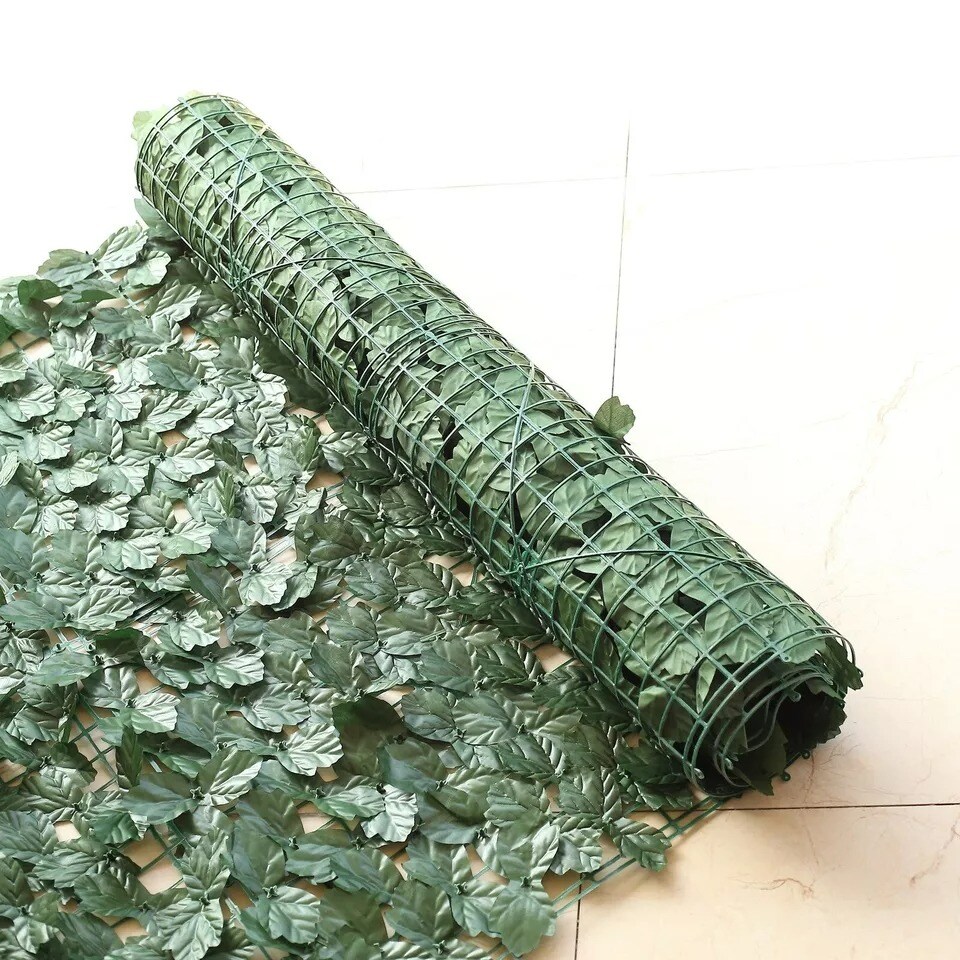 12 Dark Green Artificial Ivy Privacy Screen Fence Wall Panels Party Decorations