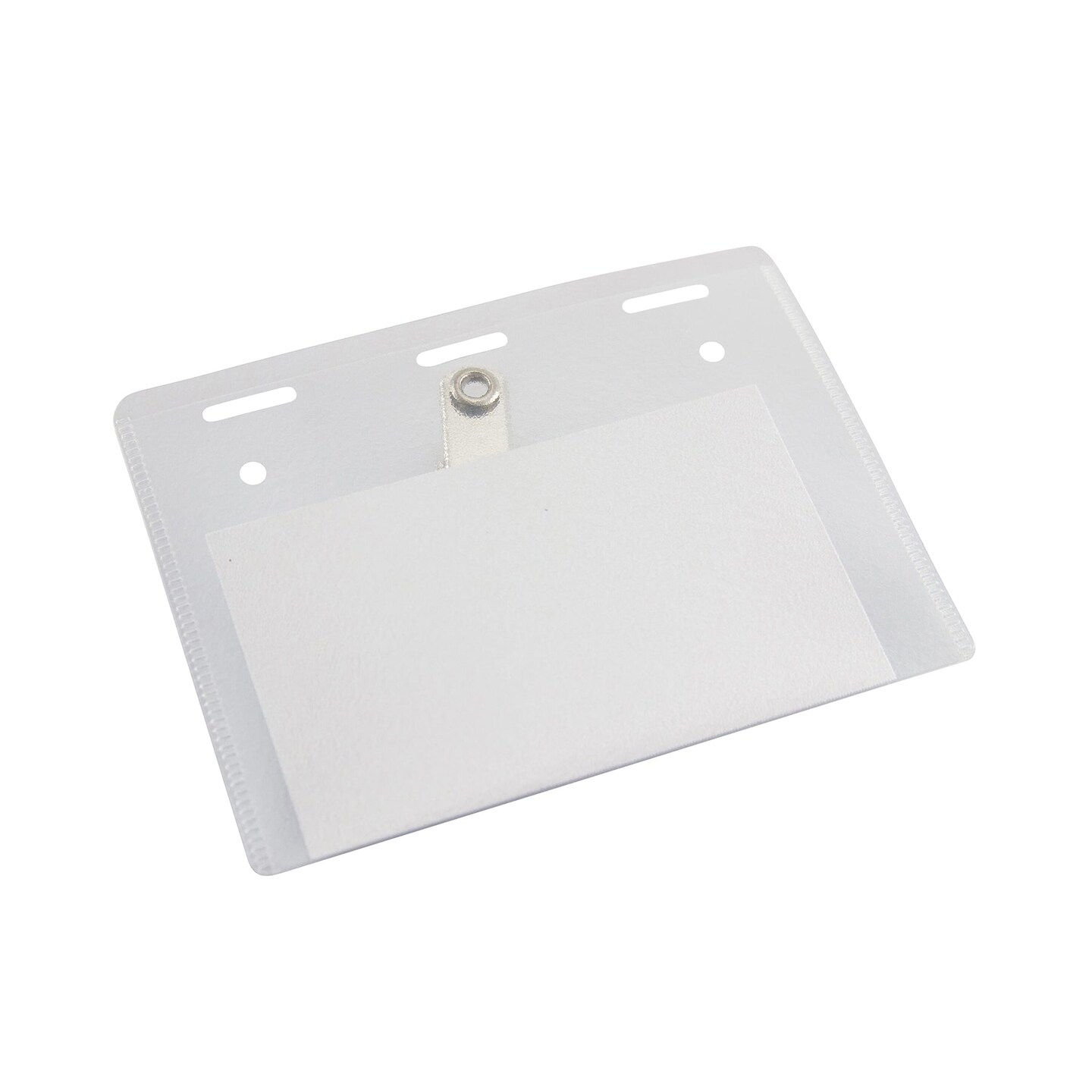 Clip Style ID Badge Holder Kit with Printable Inserts, 4&#x22; x 3&#x22;, Pack of 50