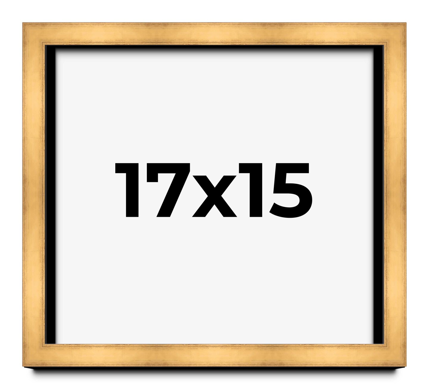 15x17 Shadow Box 1.5" Depth Picture Frame with UV-Resistant Acrylic & Acid Free Backing, Available in 5 Finishes - Black, Brown, Gold, Silver, White