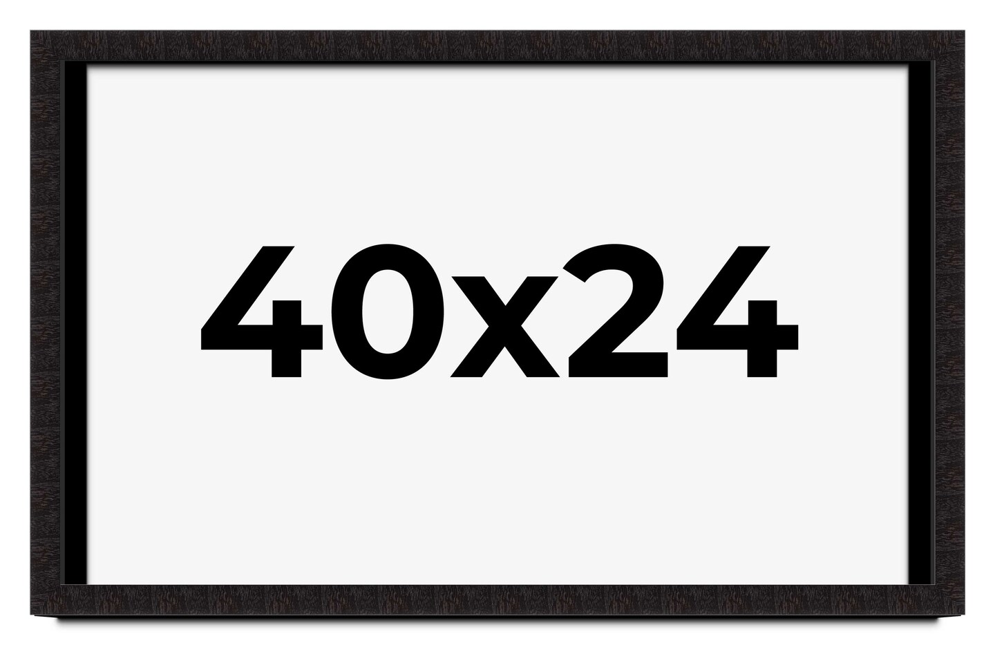 24x40 Modern Shadow Box 1" Depth Picture Frame with UV-Resistant Acrylic & Acid Free Backing, Available in 4 Finishes - Black, Brown, Gold, White