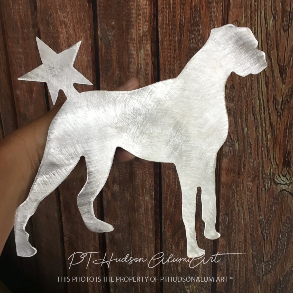 Boxer, Dog, Christmas Tree Topper, Holiday Decoration, Wall Art, Wreath Decor, Plant Stake, Pet Memorial, Metal product 3