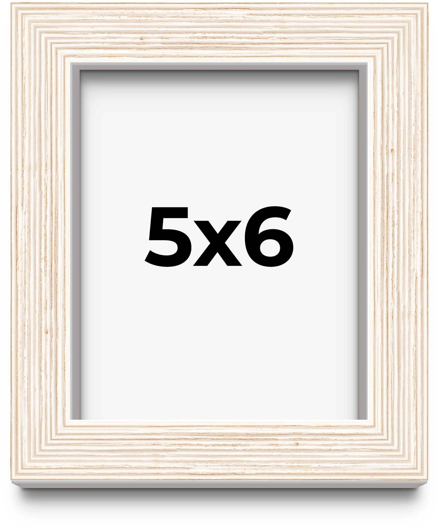 5x6 Barnwood Shadow Box Picture Frame with UV-Resistant Acrylic &#x26; Acid Free Backing, Available in 2 Finishes - Black and White