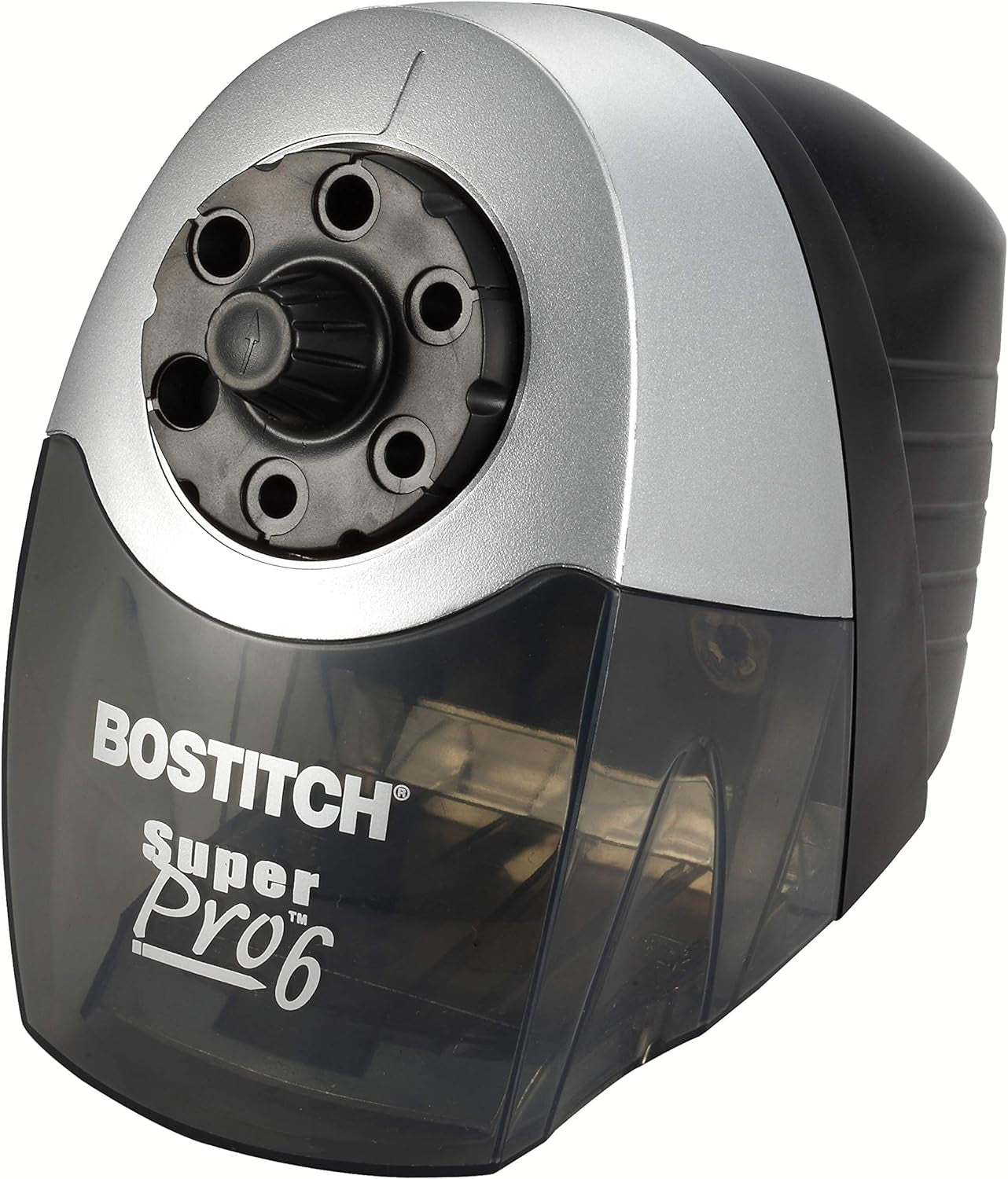 Superpro6 Commercial Pencil Sharpener with 6 Holes and Industrial Motor, Gray (EPS12HC)