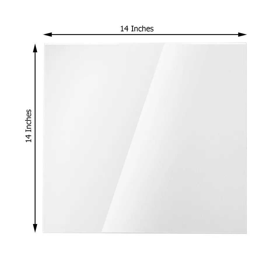 2 Clear 14" Plexiglass Sheets Square Acrylic Sign Boards Wedding Decorations