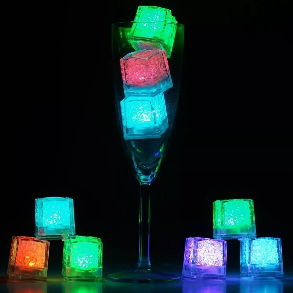 12 Submersible Cube LED Lights for Centerpieces Wedding Party Decorations