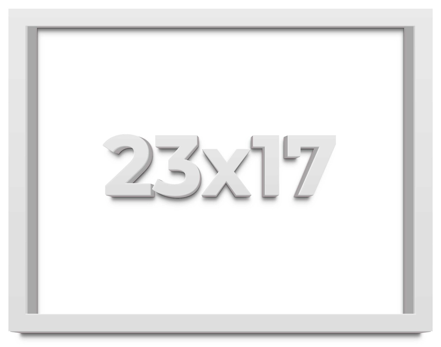 Minimalist Shadow Box White Picture Frame - UV Acrylic, Backing Board, Hanging Hardware