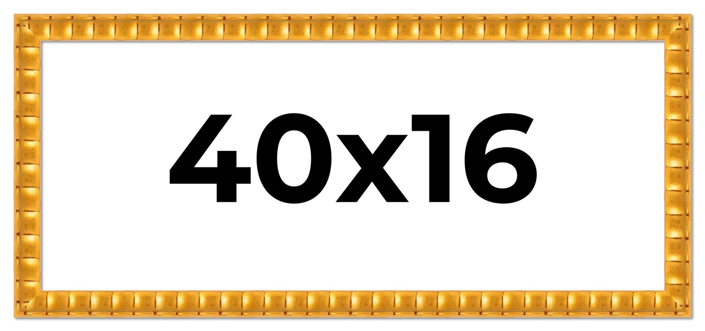 40x16 Bamboo Picture Frame with UV-Resistant Acrylic &#x26; Acid Free Backing, Available in  4 Finishes - Brown, Black, Gold, and Natural