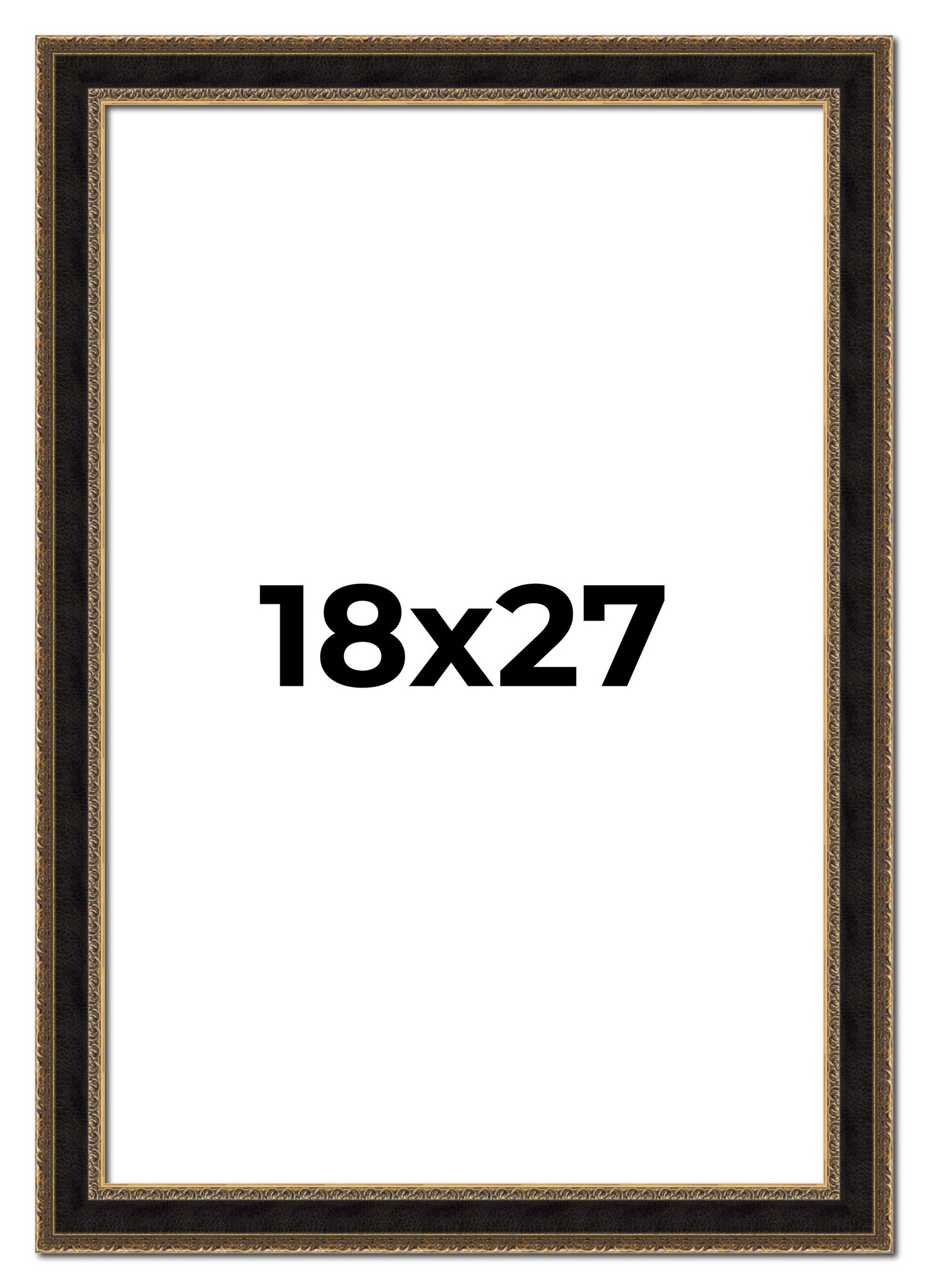 18x27 Ornate Picture Frame with UV Resistant Acrylic Acid Free Backing Available in 5 Finishes Black Brown Gold Silver White