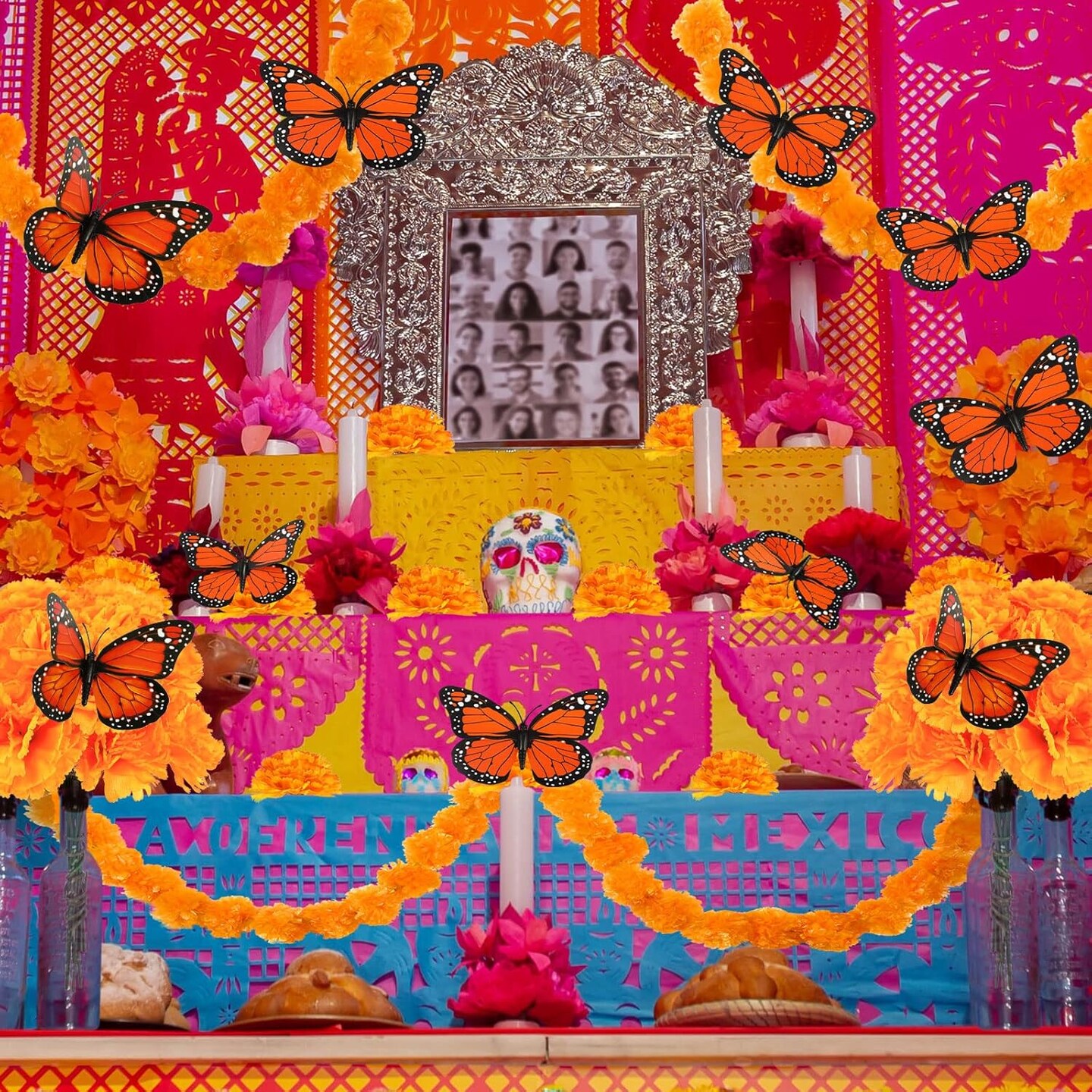 38 Pcs Day of the Dead Decorations Set