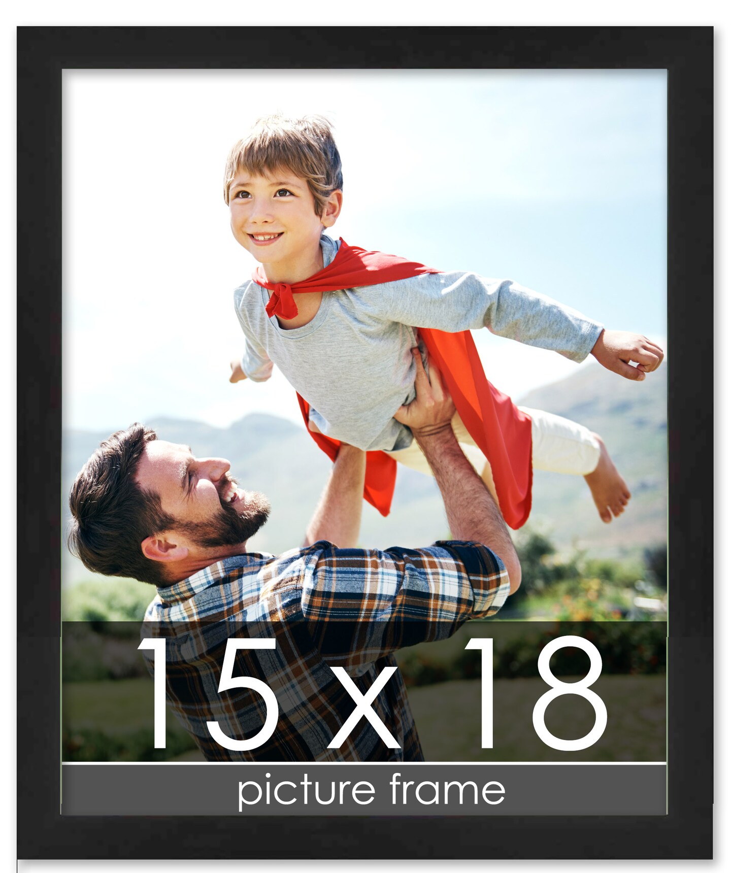 15x18 Decor Picture Frame with UV-Resistant Acrylic & Acid Free Backing, Available in 2 Finishes - Black and Brown