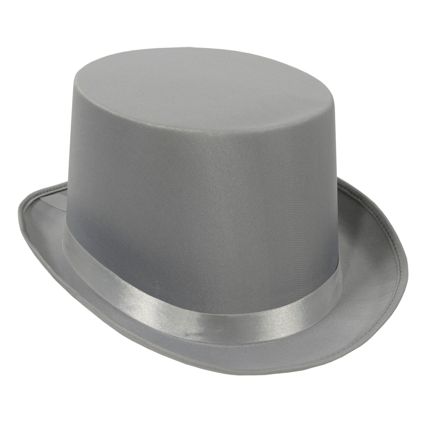Beistle Gray Satin Sleek Top Hat - 6 Pack