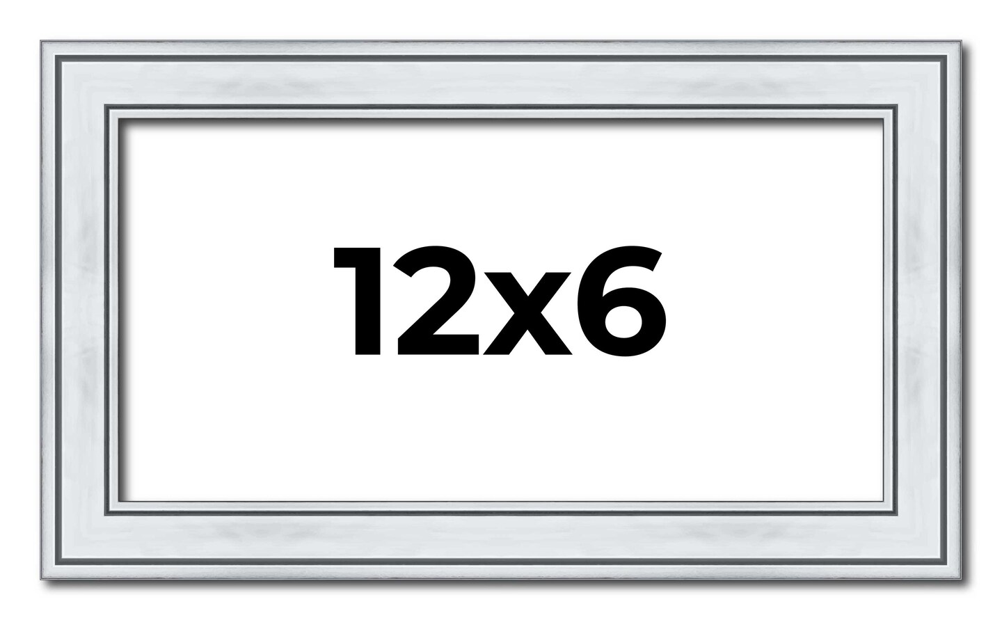 Panoramic Classic Silver Picture Frame - UV Acrylic, Foam Board Backing, Hanging Hardware