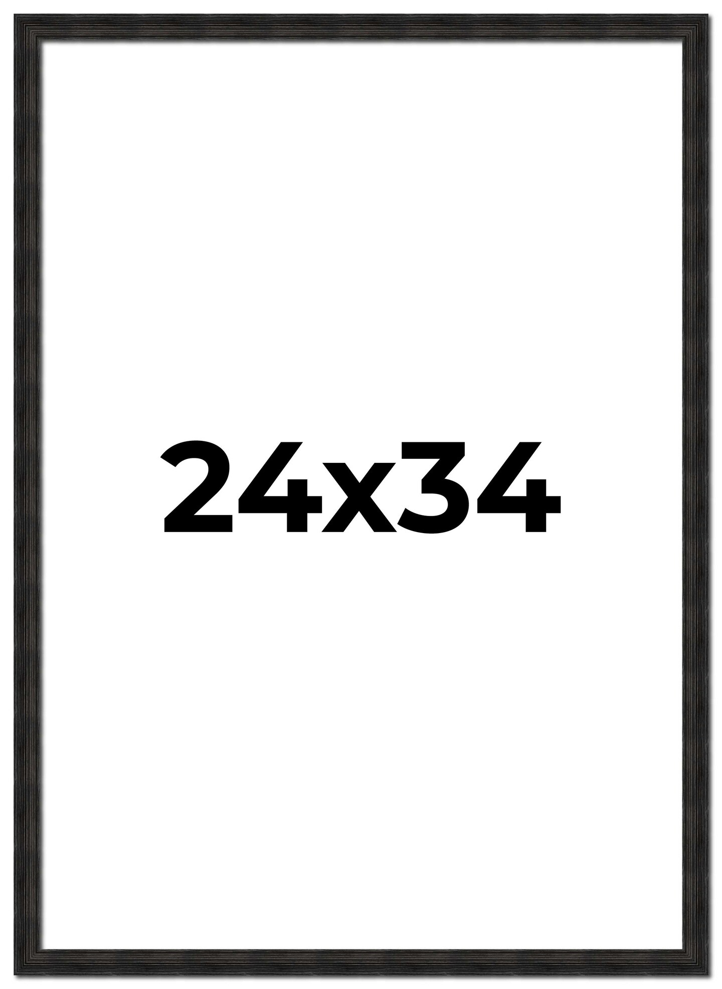 24x34 Thin Barnwood Picture Frame with UV-Resistant Acrylic & Acid Free Backing, Available in 2 Paint Finishes - Grey and Black