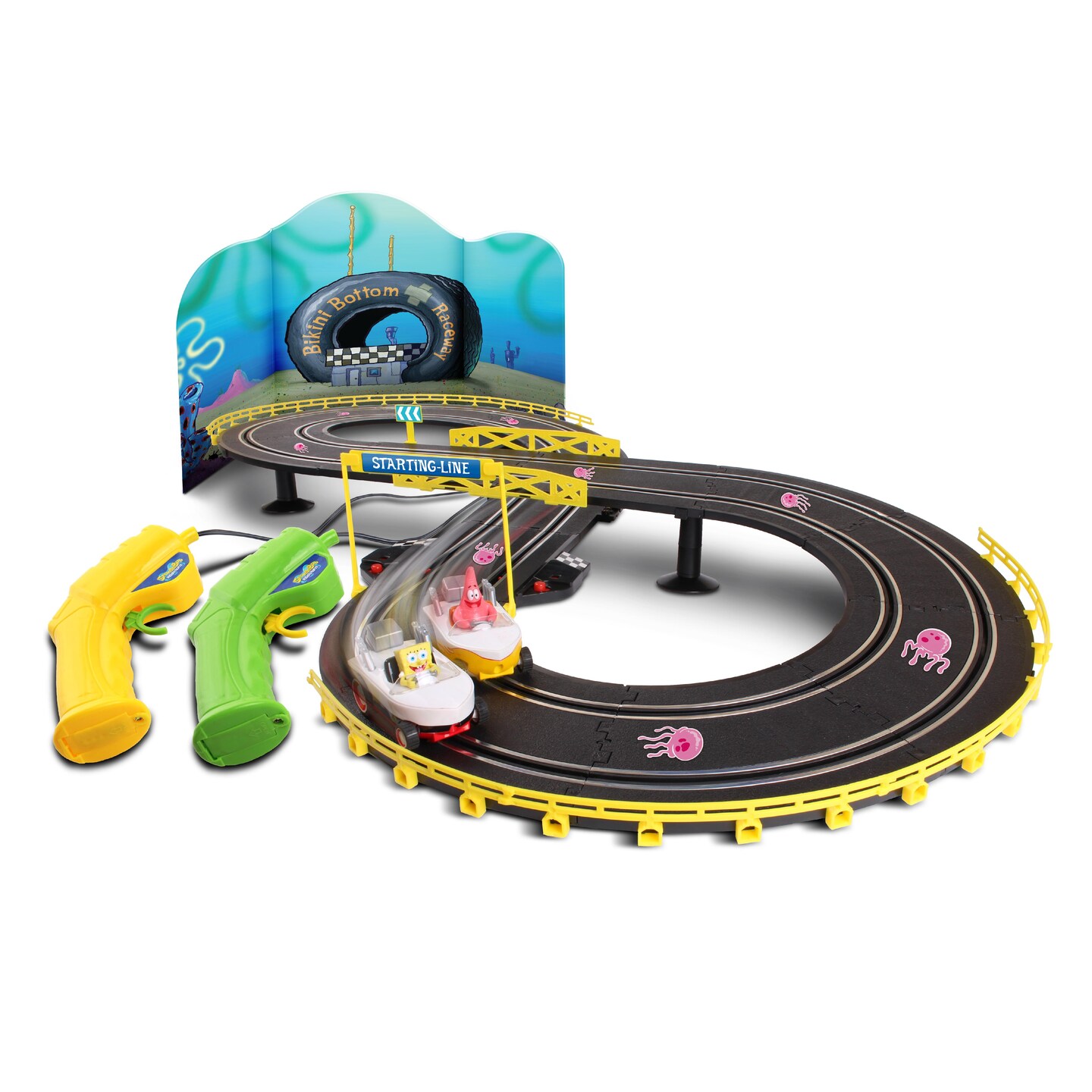 NKOK Spongebob Squarepants Hot Boat RC Slot Car Race Set - Spongebob &#x26; Patrick