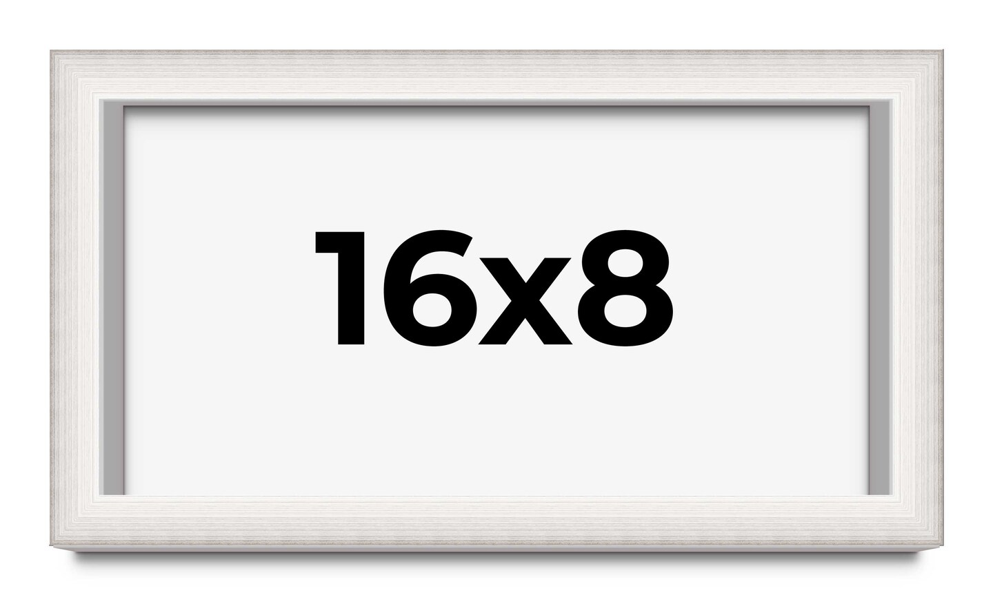 Panoramic Shadow Box 1.5" Depth Silver Picture Frame - UV Acrylic, Backing, Hanging Hardware