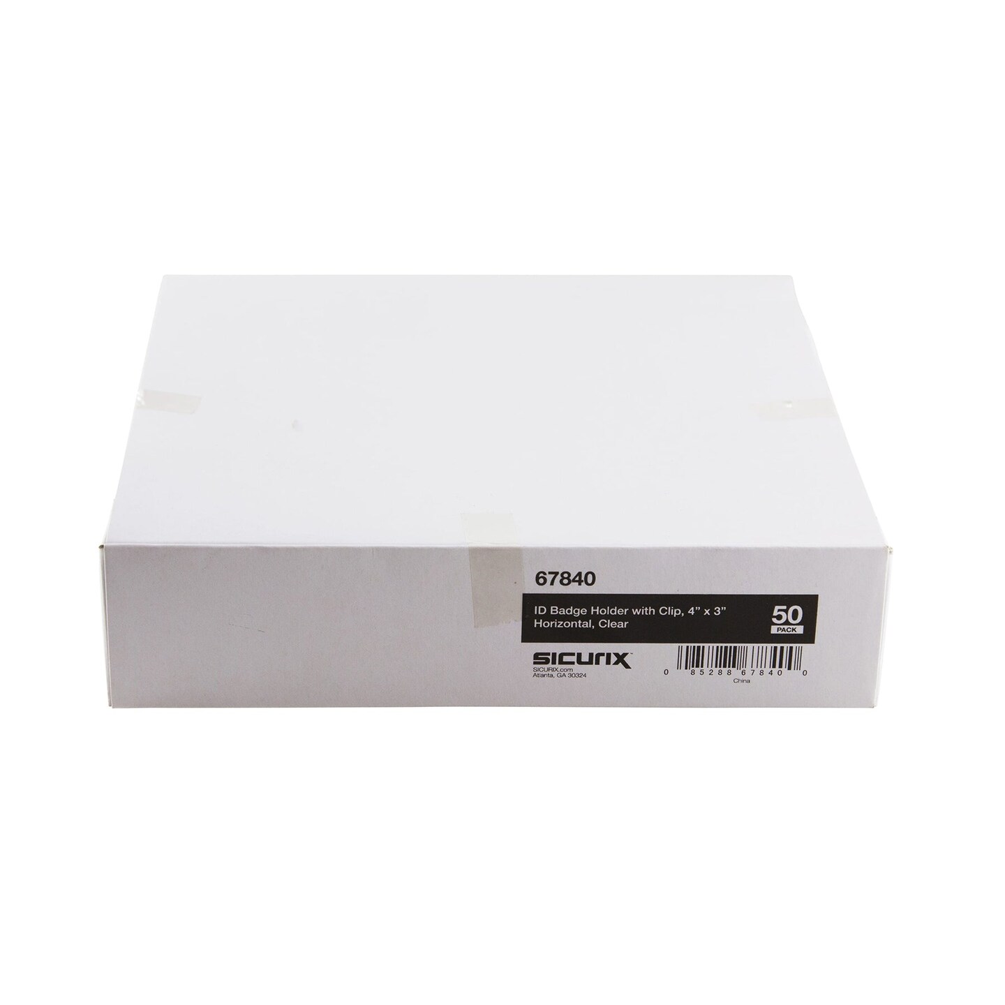 Convention Size Badge Holders with Clip, Horizontal, 4&#x22; x 3&#x22;, Pack of 50