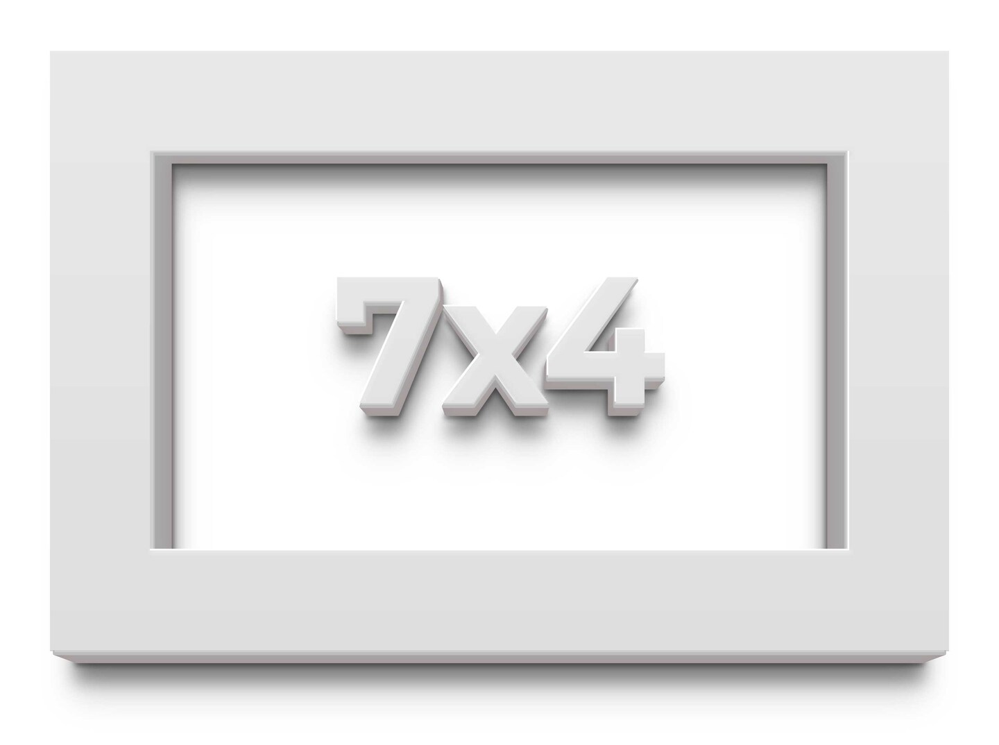 Photo Size Slim Profile White Frame - UV Acrylic, Foam Board Backing, Hanging Hardware