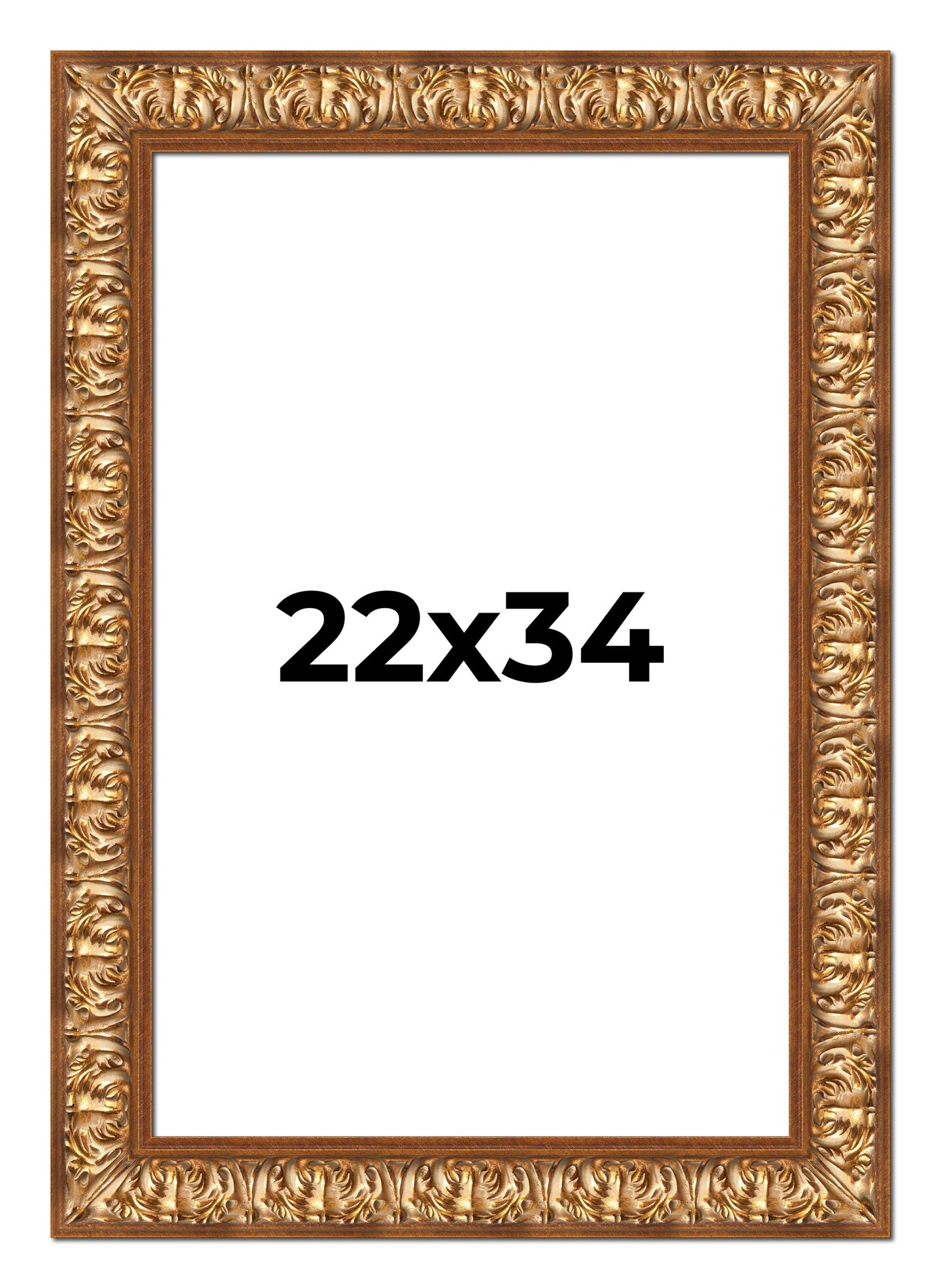 Modern Shadow Box 1" Depth Gold Picture Frame - UV Acrylic, Backing, Hanging Hardware