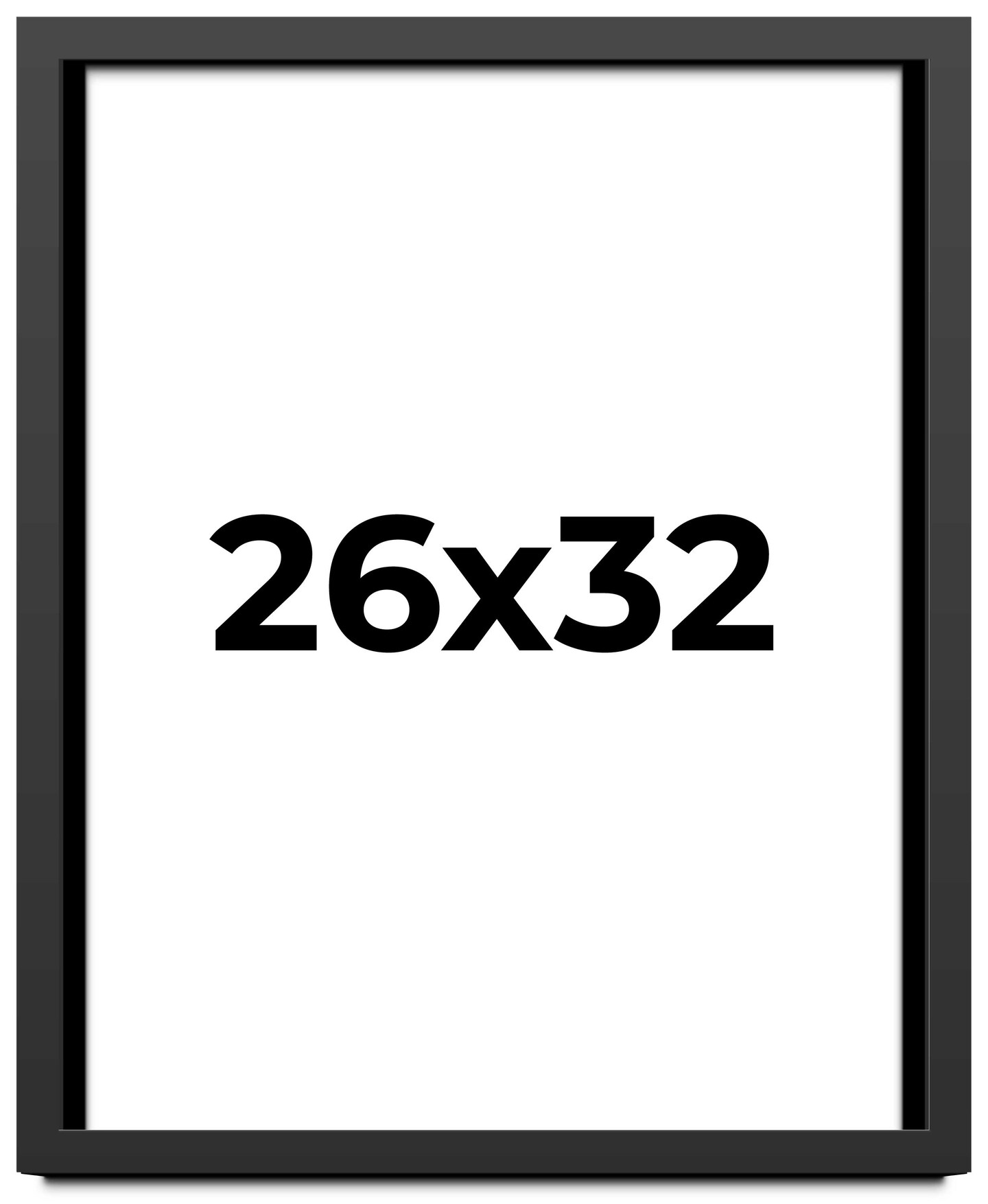 Flat Black Picture Frame - UV Acrylic, Foam Board Backing, Hanging Hardware