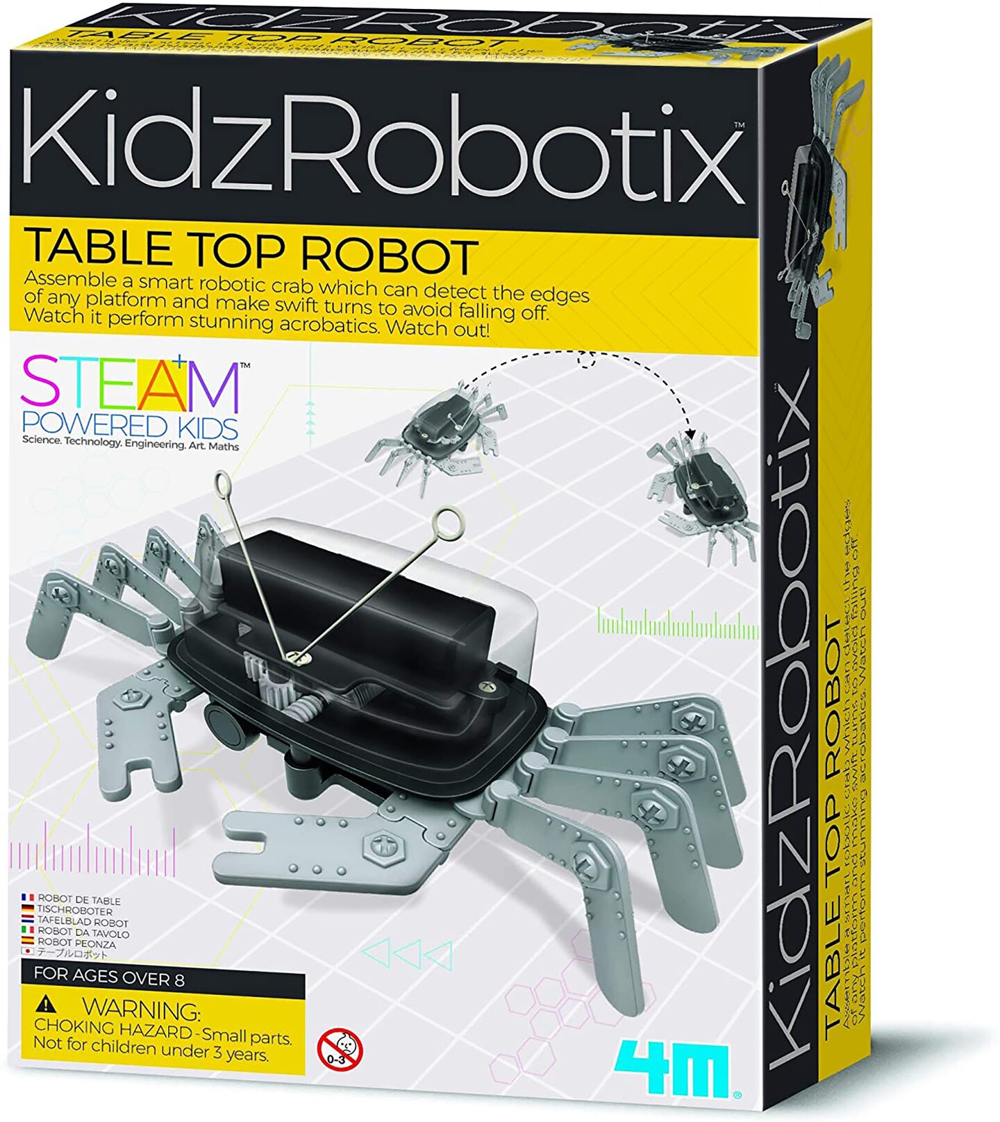 4M 5576 Table Top Robot - DIY Robotics Stem Toys, Engineering Edge Detector Gift for Kids &#x26; Teens, Boys &#x26; Girls (Packaging May Vary)