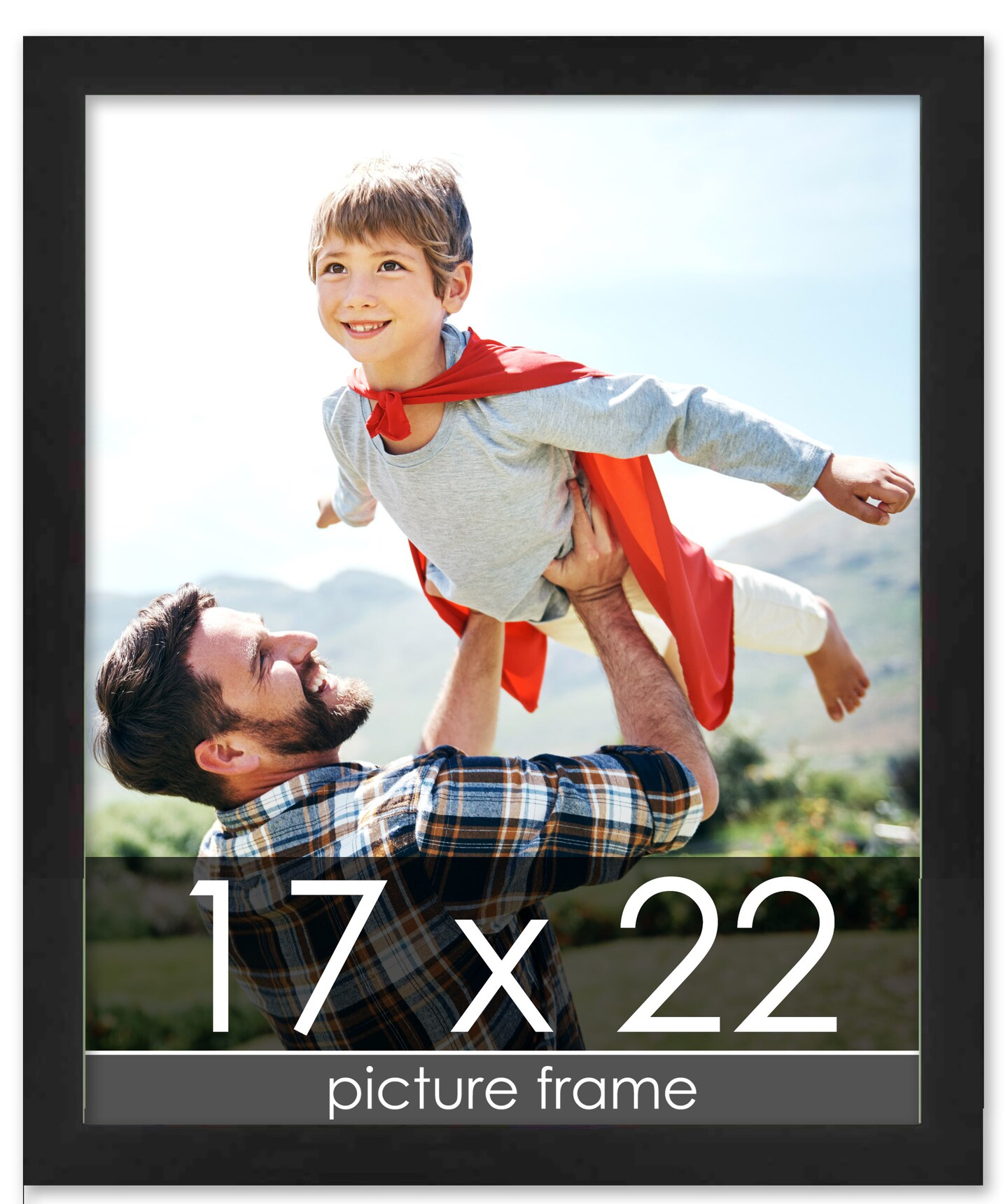 17x22 Decor Picture Frame with UV-Resistant Acrylic & Acid Free Backing, Available in 2 Finishes - Black and Brown