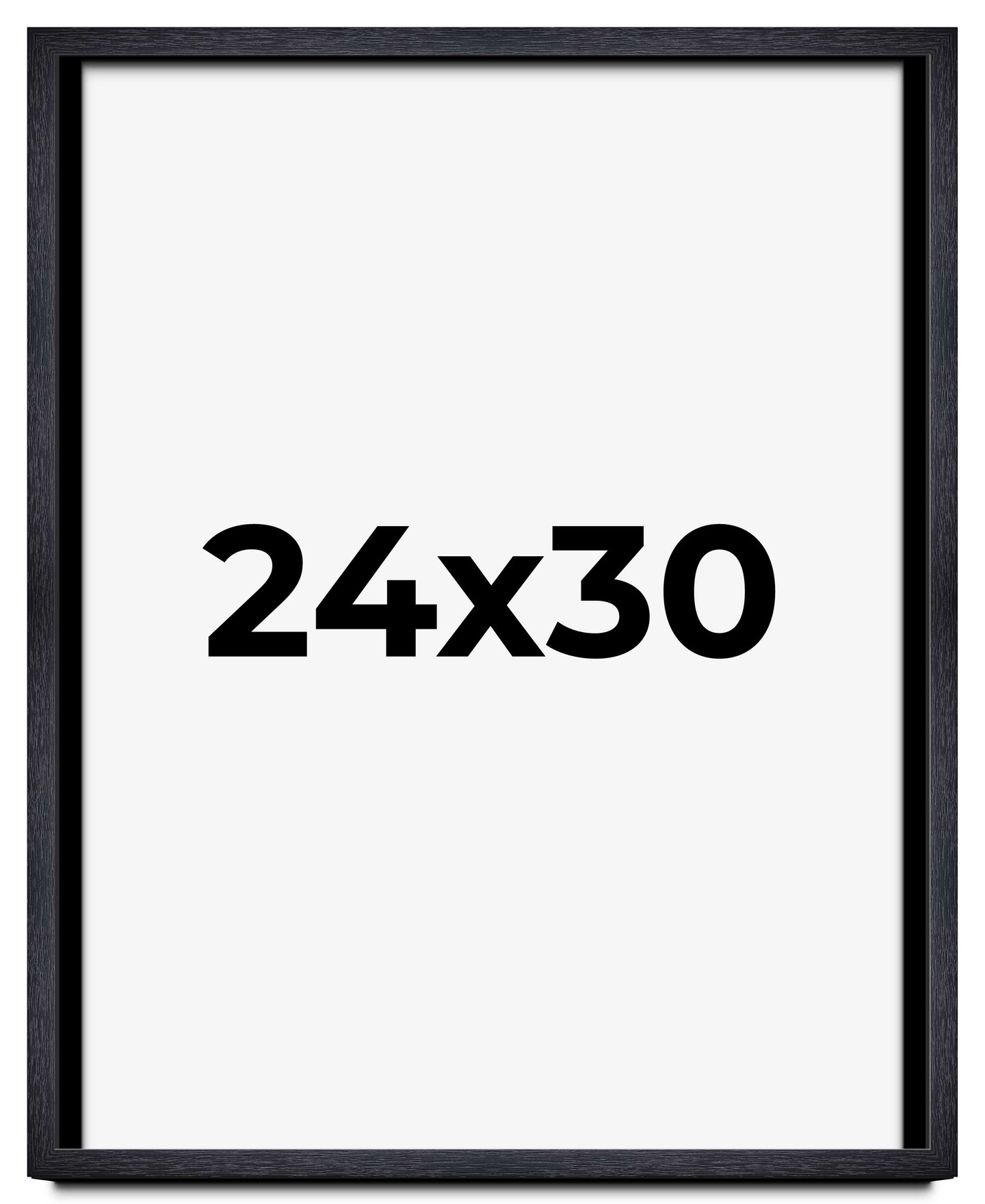 24x30 Shadow Box 1" Depth Black Picture Frame - UV Acrylic, Backing, Hanging Hardware