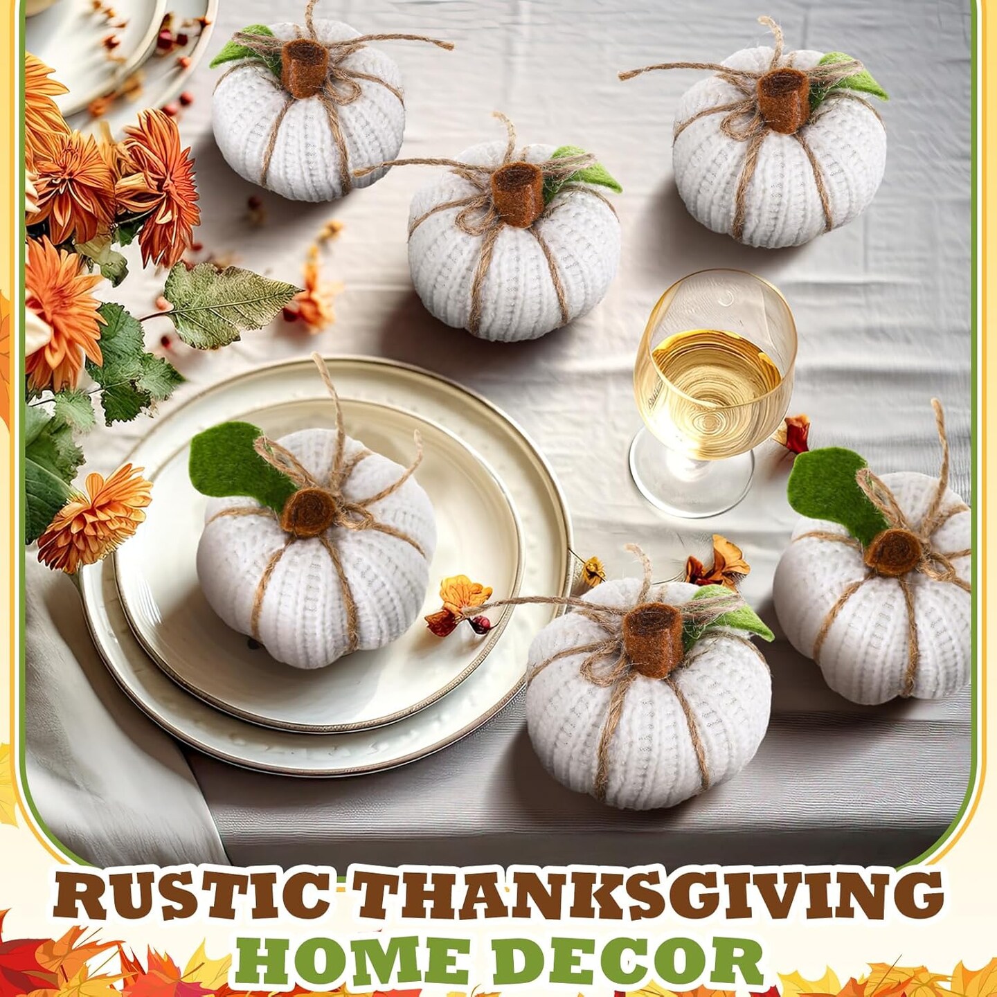 Decorative Pumpkins Thanksgiving Small Pumpkins Rustic Pumpkins Home Decor Farmhouse Pumpkin Wedding Decor for Centerpieces Bowl Fillers Shelf Decor