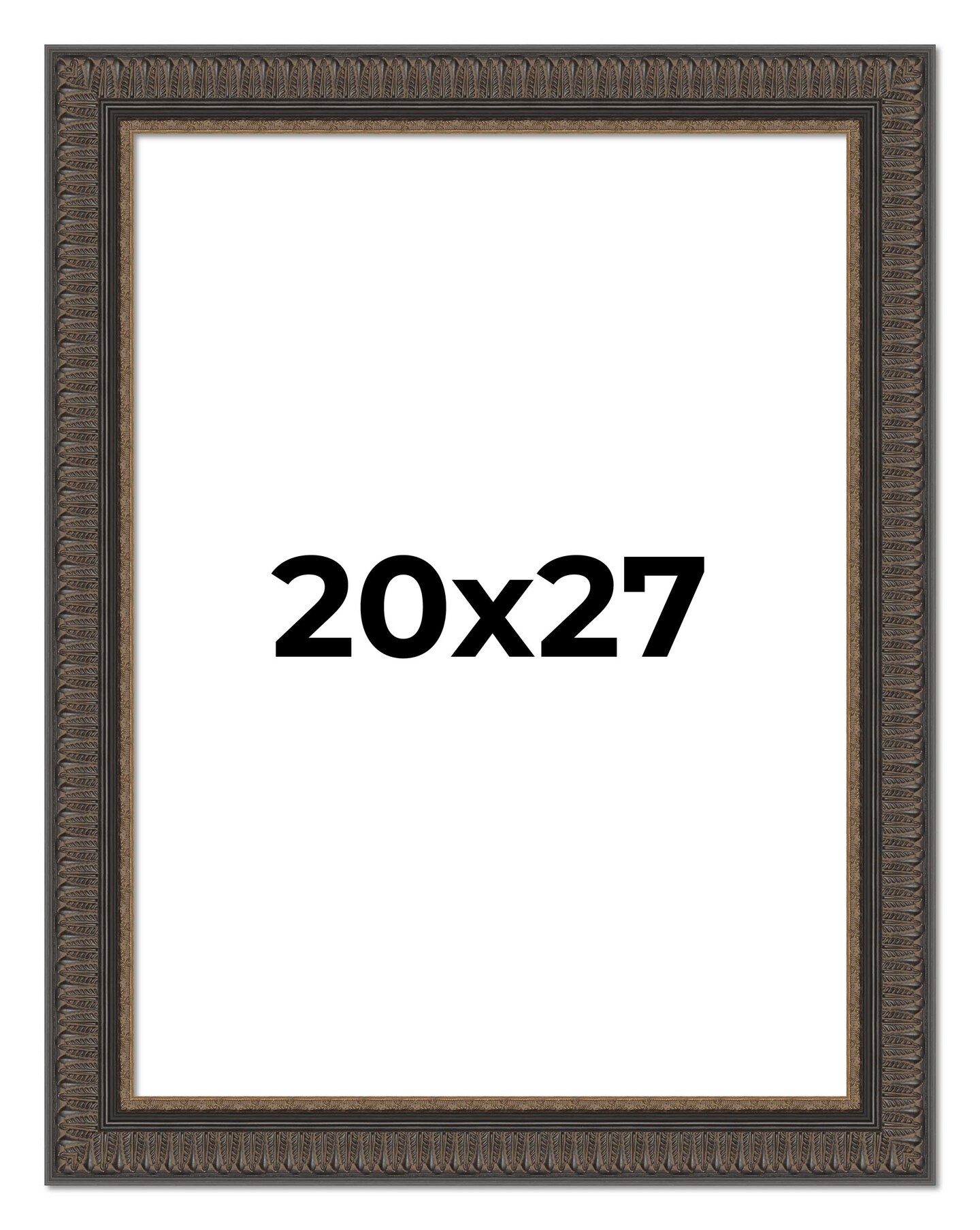 20x27 Museum Picture Frame with UV-Resistant Acrylic &#x26; Acid Free Backing, Available in 4 Finishes - Black, Brown, Gold, Silver