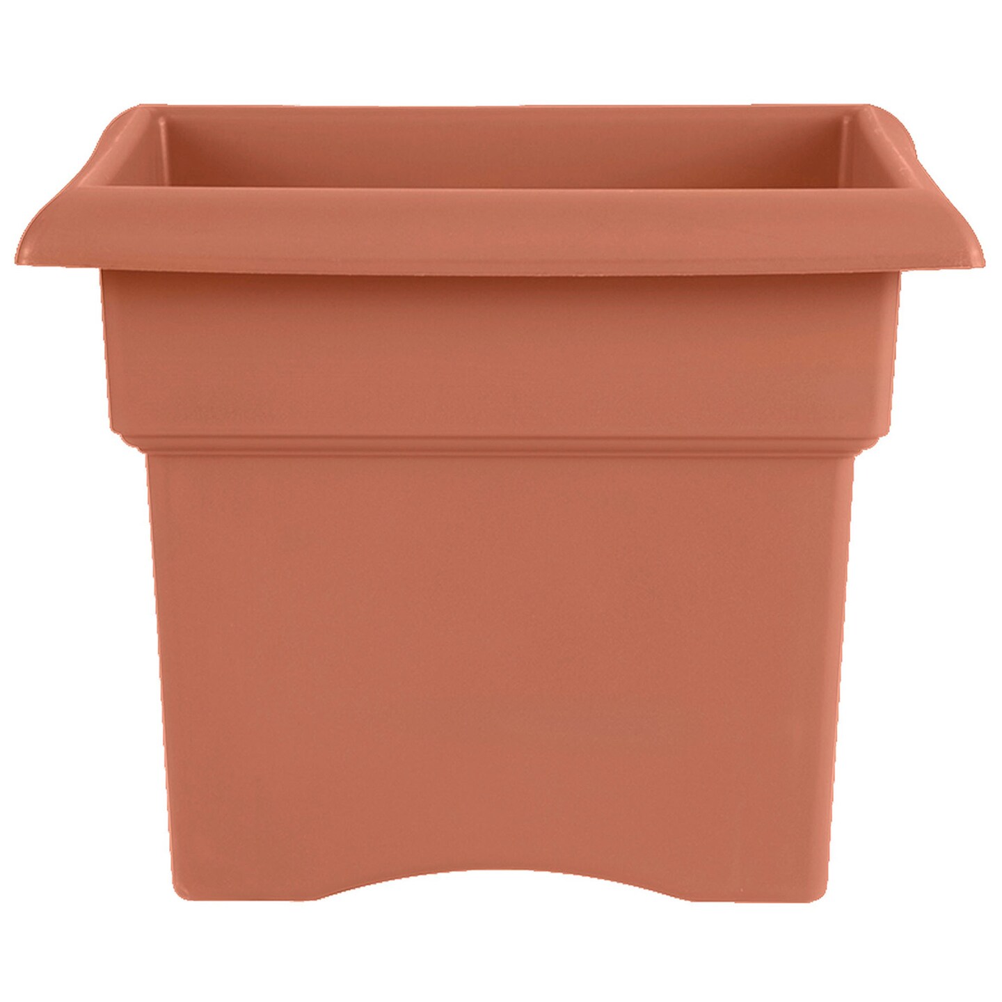 Bloem Veranda Deck Box Planter Square: 18&#x22; - Terra Cotta
