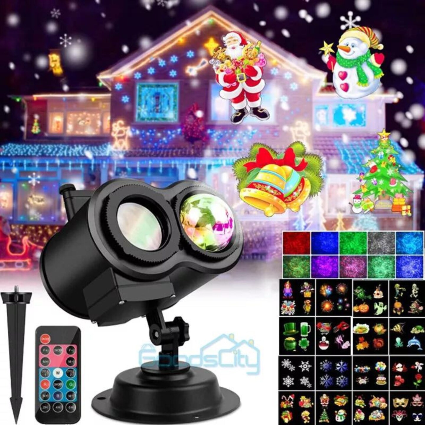 Kitcheniva Outdoor LED Projector Halloween Patterns &#x26; Color Waves