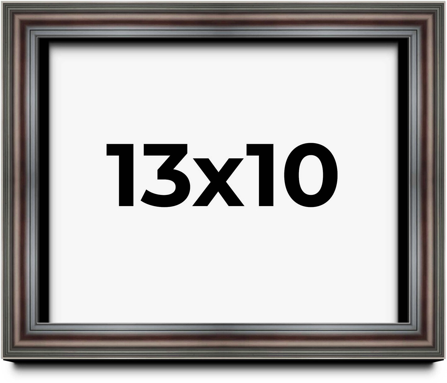 10x13 Deep Shadow Box Picture Frame with UV-Resistant Acrylic &#x26; Acid Free Backing, Available in 4 Finishes - Gold, Silver, Brown, White