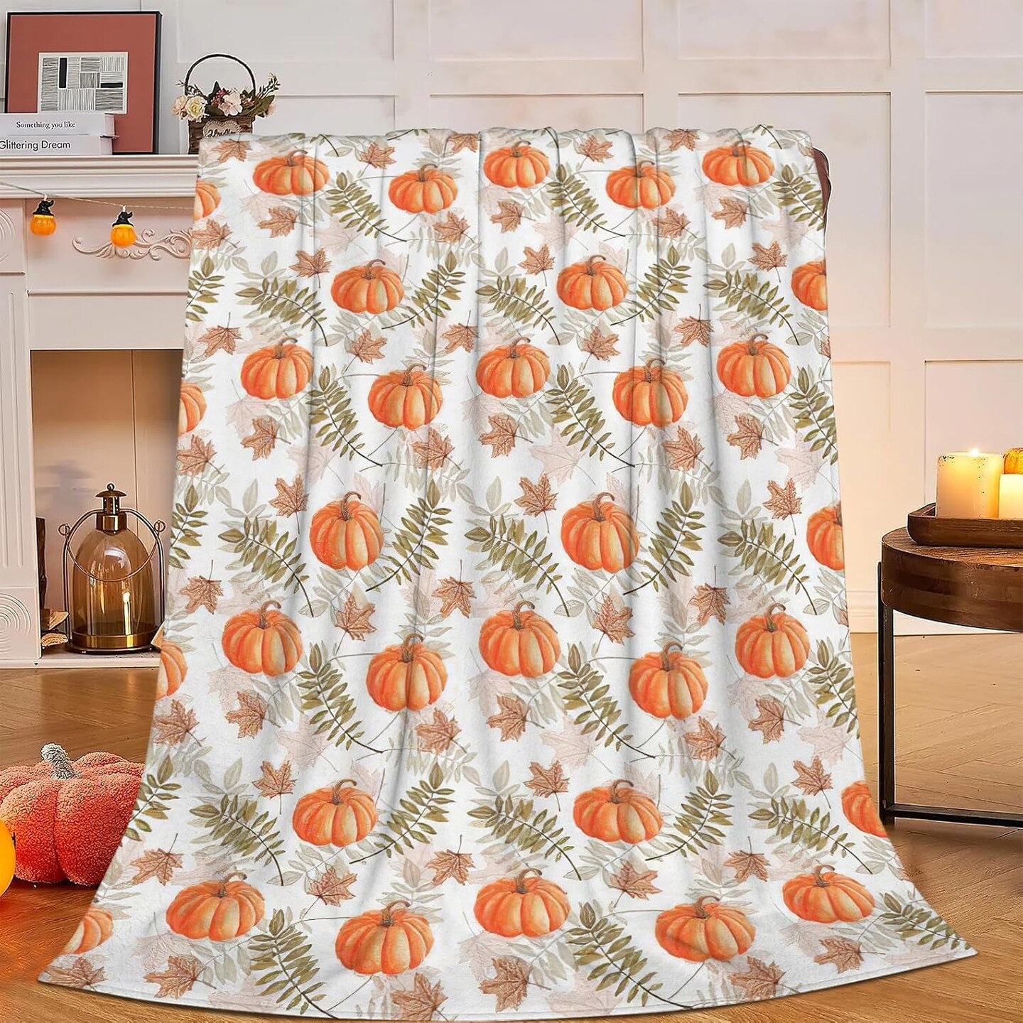 Autumn Orange Pumpkin Throw hotsell Blanket