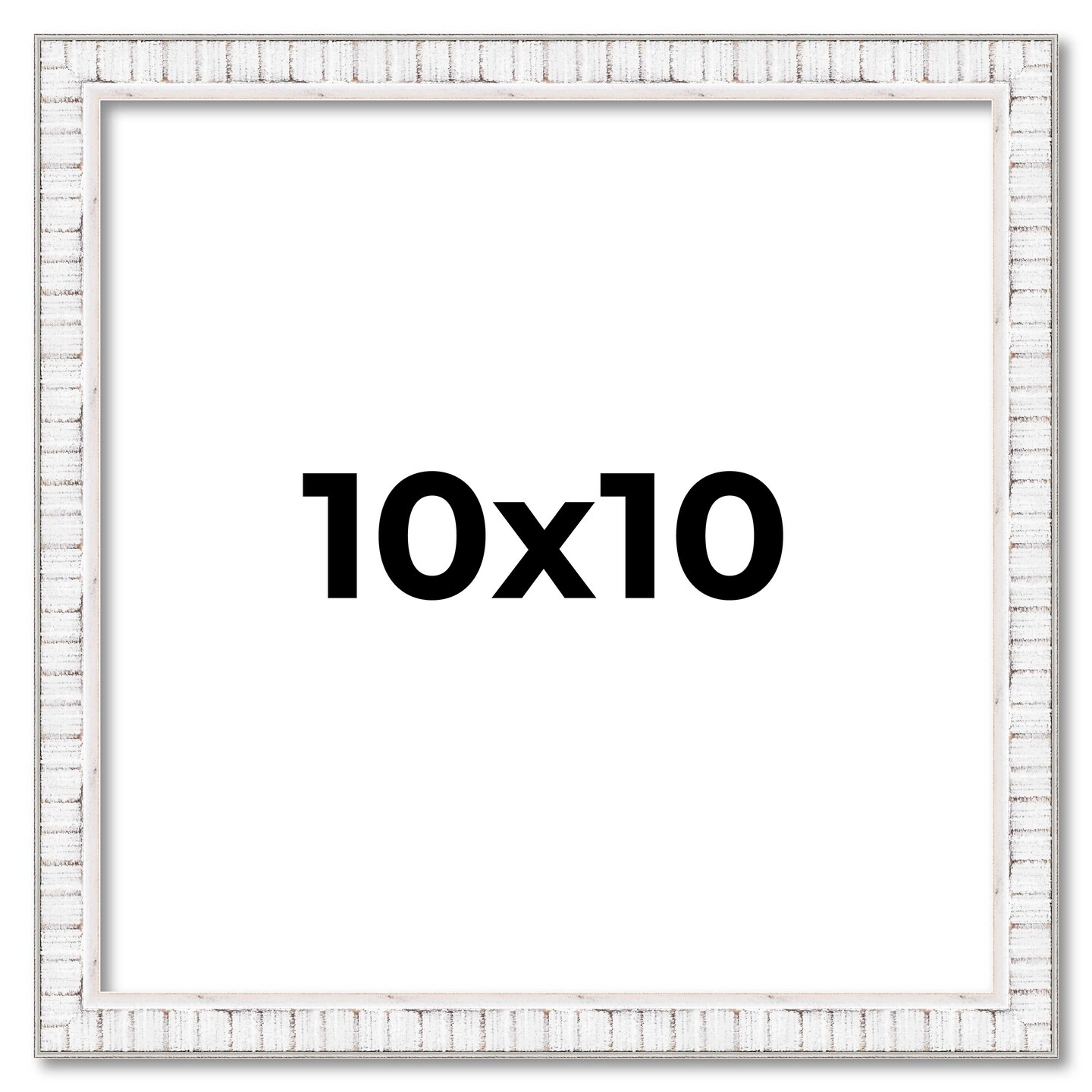10x10 Textured Picture Frame with UV-Resistant Acrylic &#x26; Acid Free Backing, Available in 6 Finishes - Black, Blue, Brown, Gold, Grey, and White