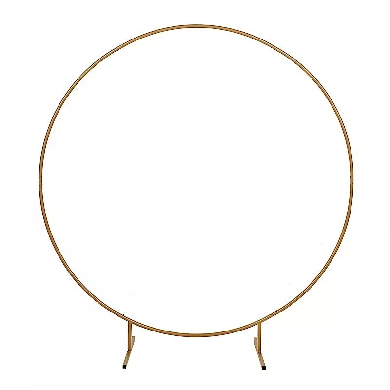 4 ft Gold Balloon Circle Metal Frame Wedding Arch Backdrop Stand Party