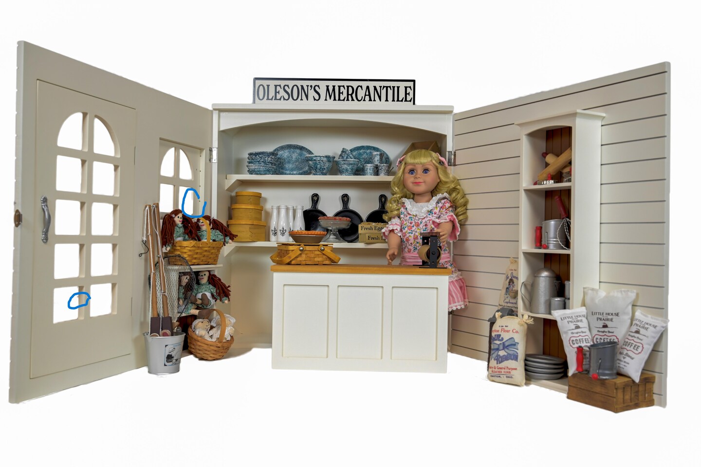 The Queen's Treasures 18 Inch Doll Furniture, Mercantile General Store Play Set