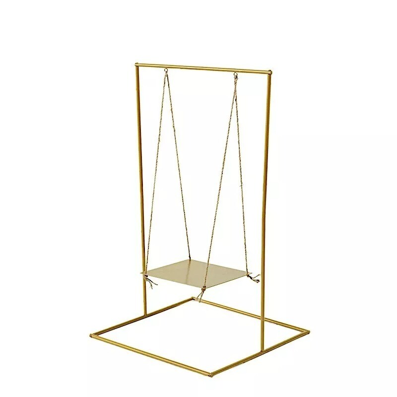 3 ft Gold Swing Metal Cake Stand Hanging Dessert Display Centerpiece Party Event