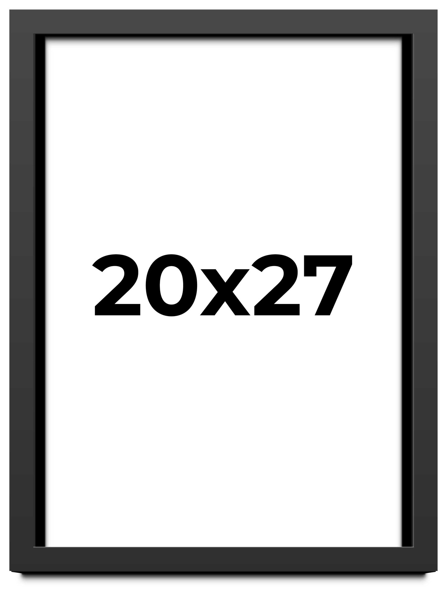 20x27 Flat Picture Frame with UV-Resistant Acrylic &#x26; Acid Free Backing, Available in 4 Finishes - Black, Brown, Gold, and Silver