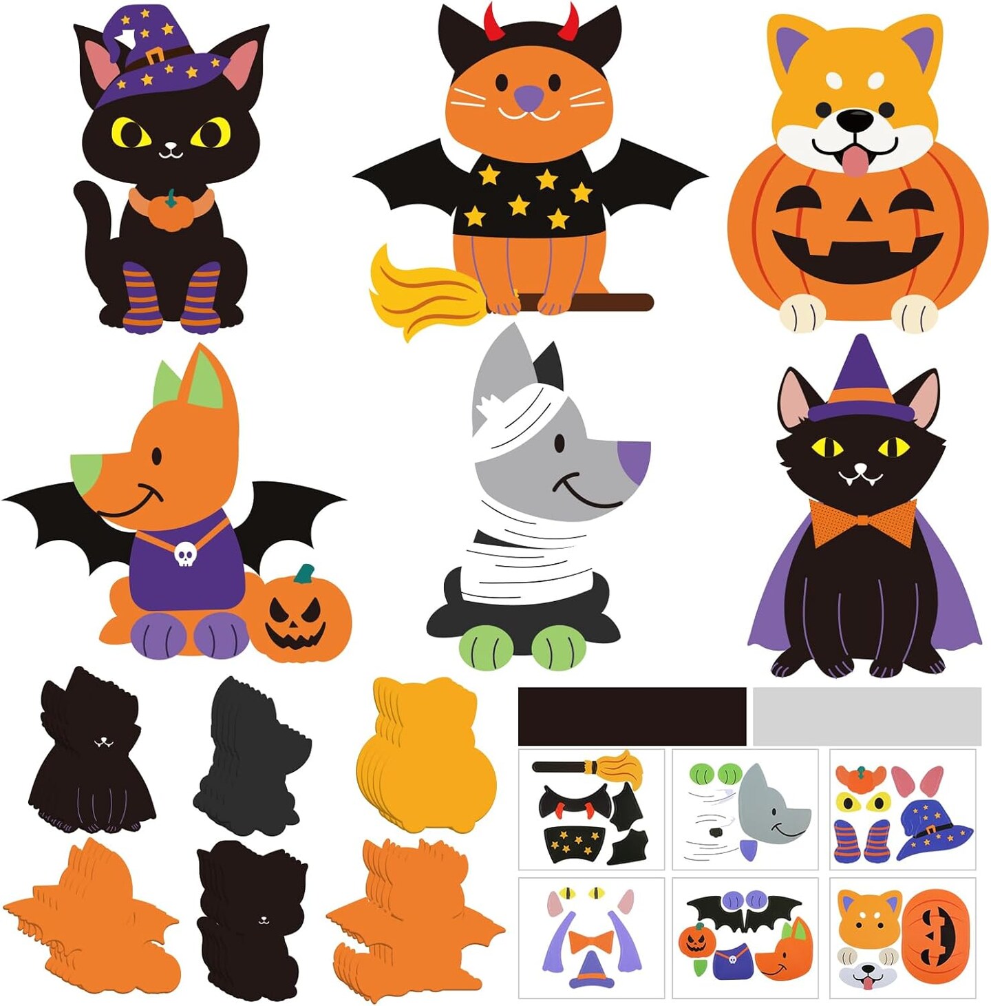 30 Sets Halloween Craft Kit for Kids