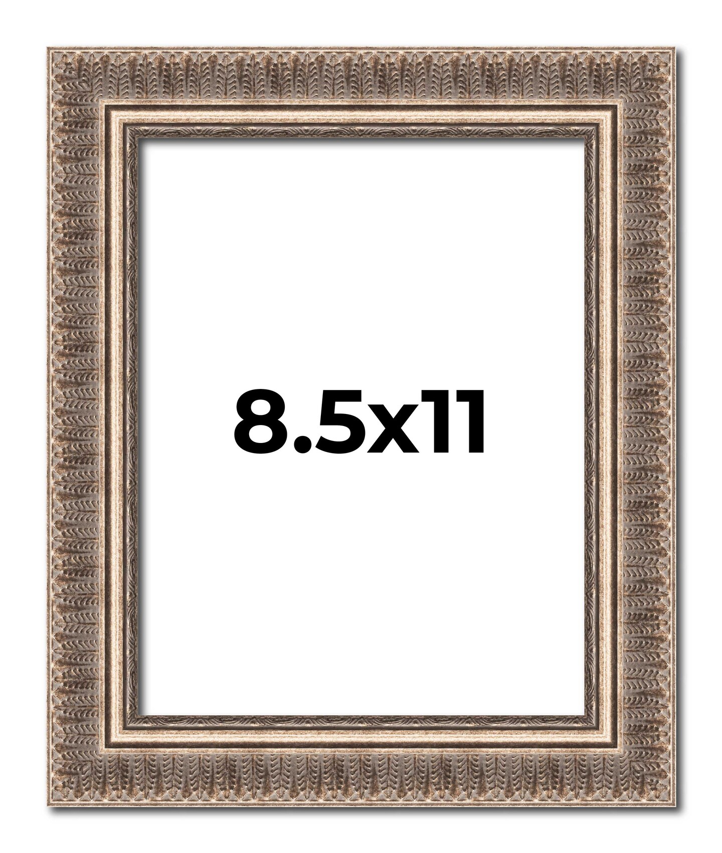 Photo Size Ornate Gold Picture Frame - UV Acrylic, Foam Board Backing, Hanging Hardware