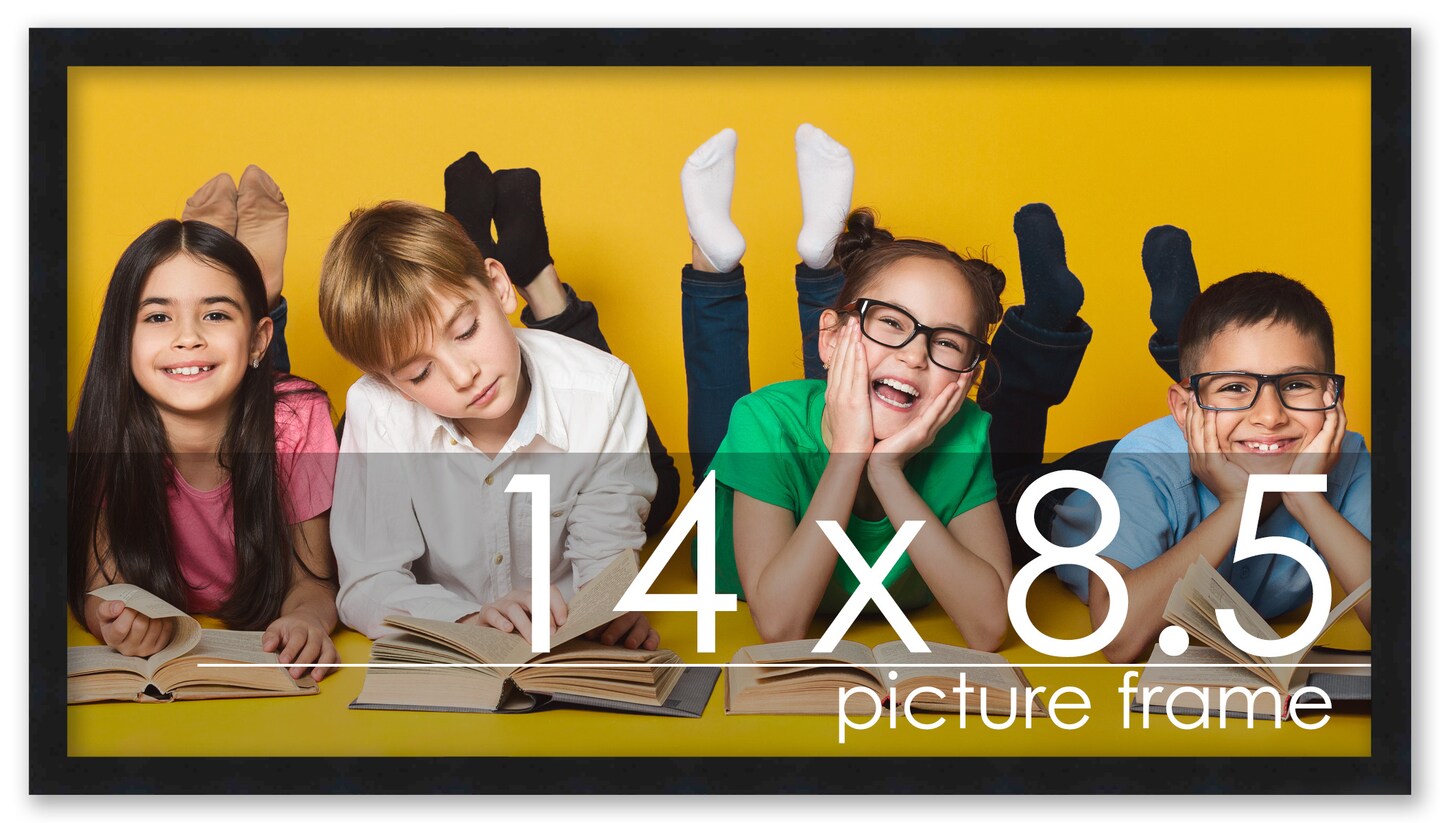 Photo Size Minimalist Black Picture Frame - UV Acrylic, Foam Board Backing, Hanging Hardware