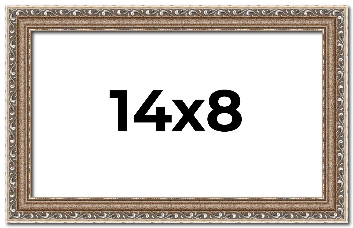 8x14 Deco Picture Frame with UV-Resistant Acrylic &#x26; Acid Free Backing, Available in 3 Finishes - Black, Brown, and Silver