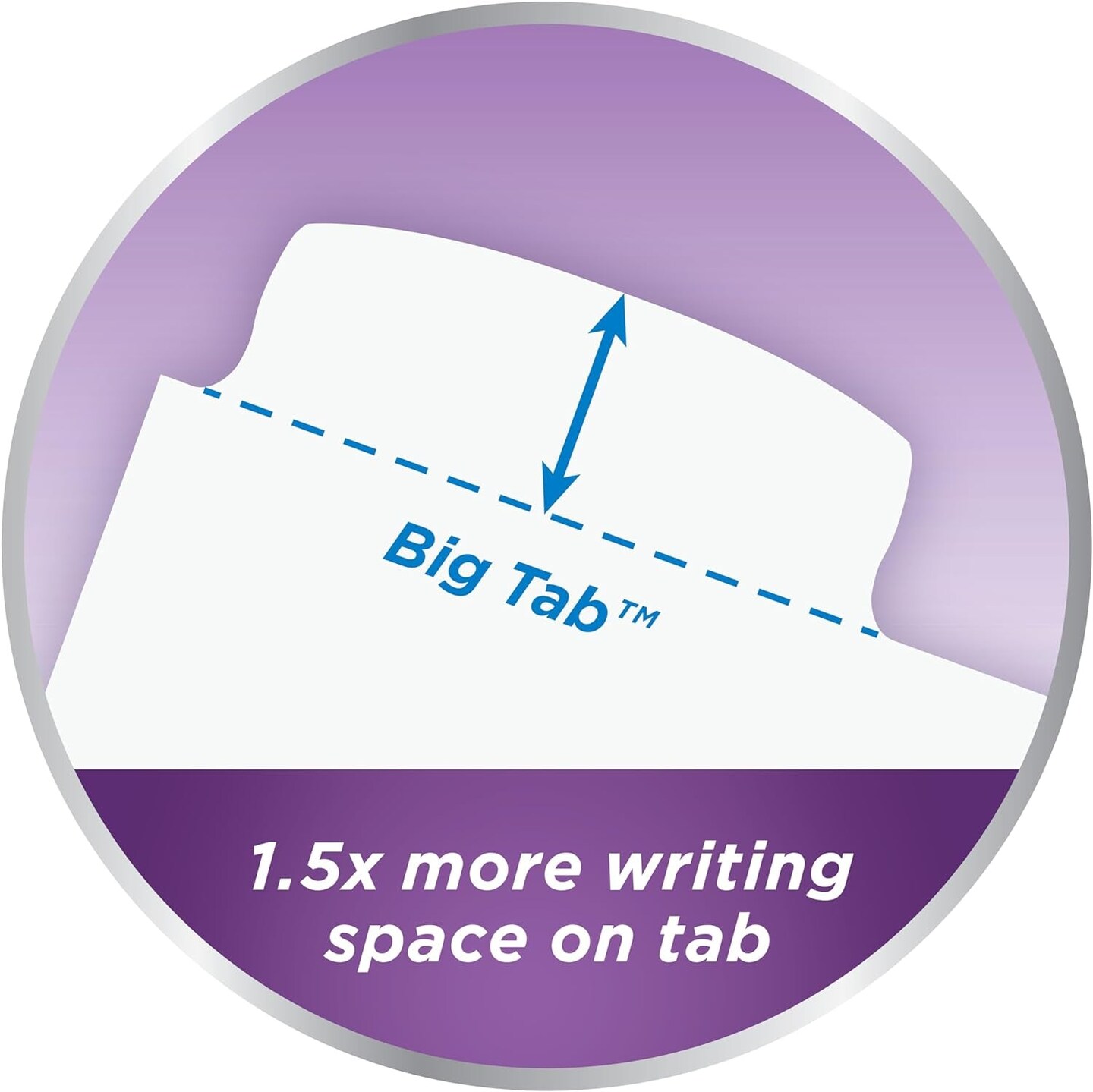 Binder Tabs - 3 Ring Binder Dividers with Tabs - Write &#x26; Erase Durable - Plastic Dividers - 8-Tab Set - 8 Assorted Colors - Big Tab Dividers for 3 Ring Binder