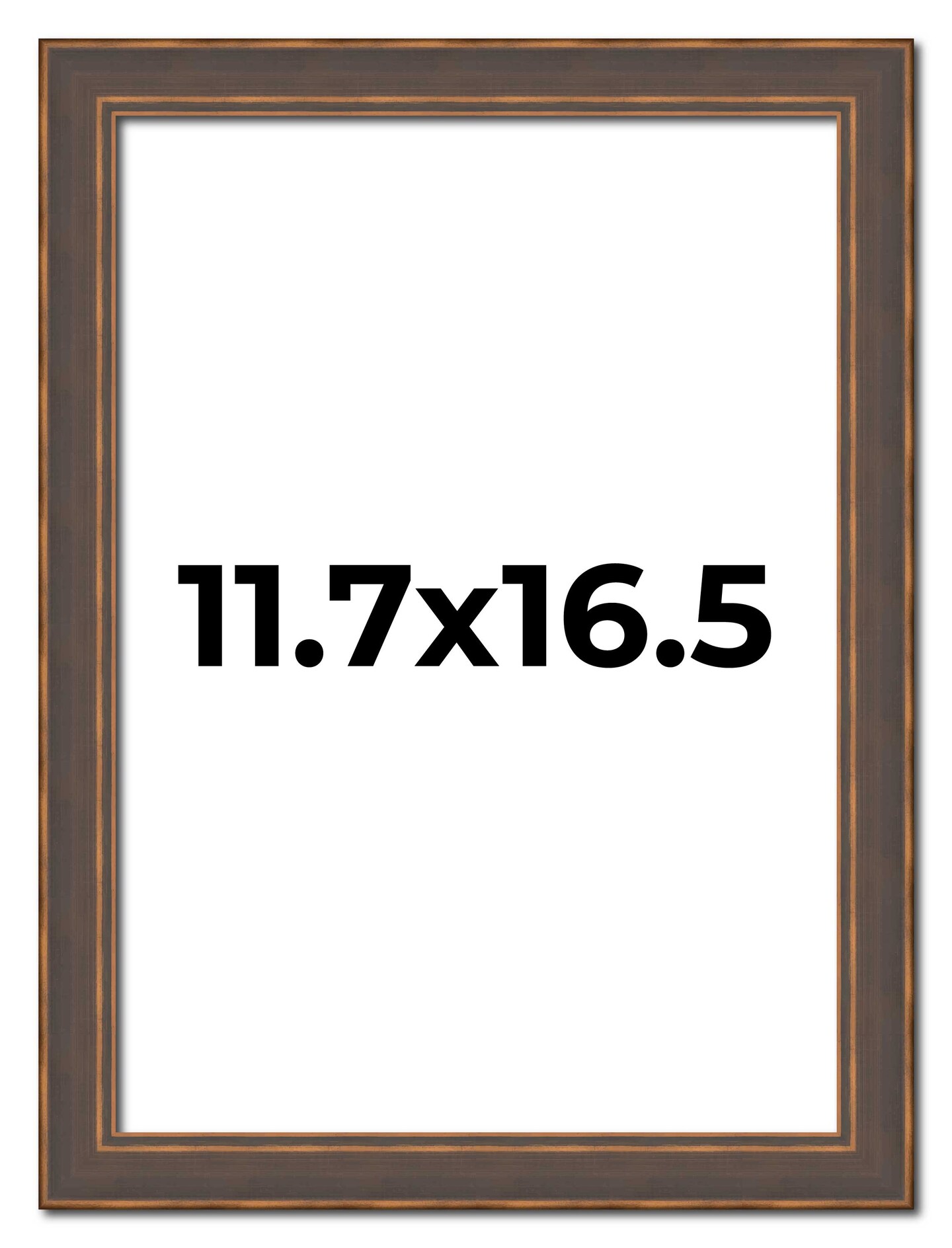 Elegant Brown Picture Frame - UV Acrylic, Foam Board Backing, Hanging Hardware