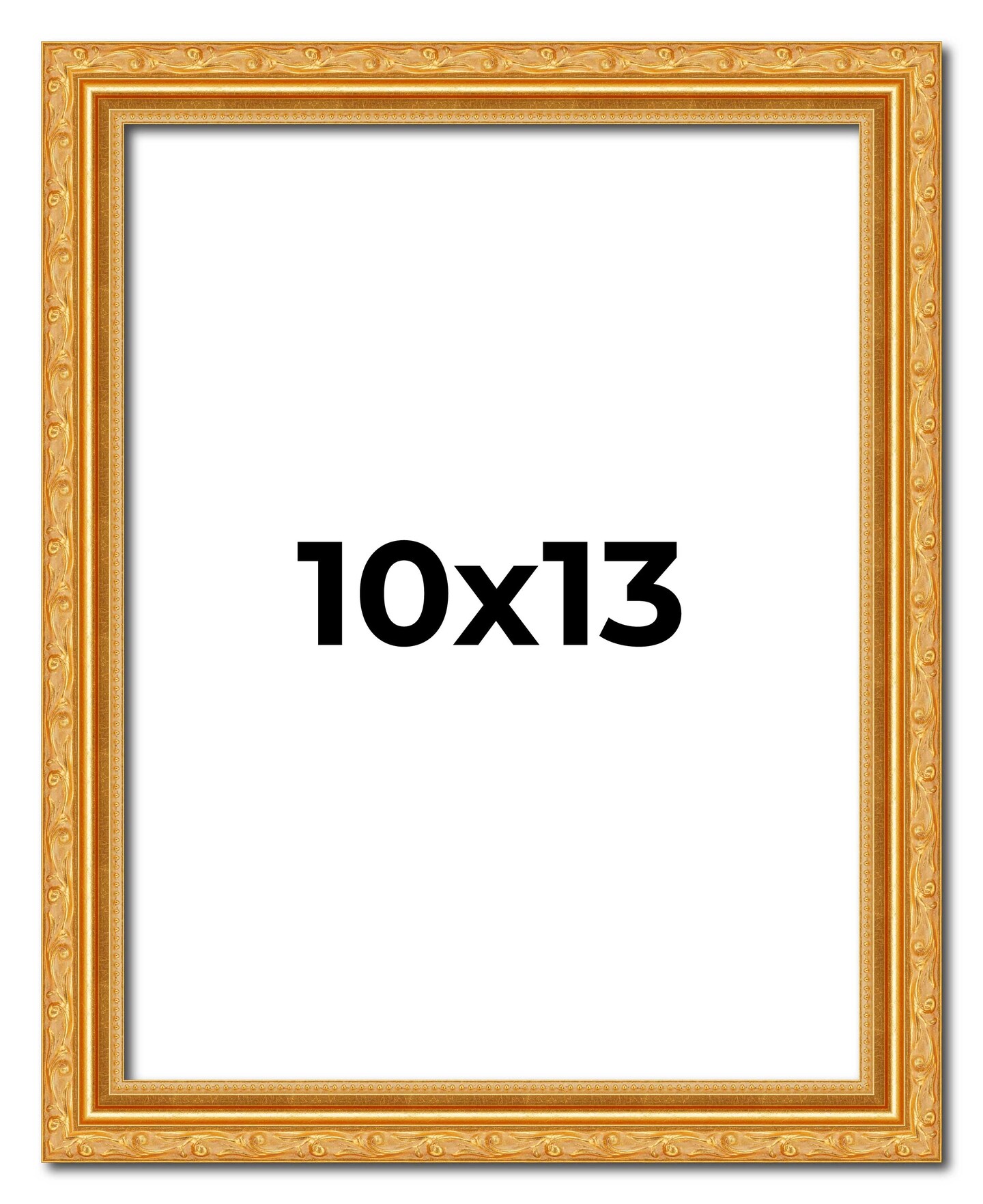 10x13 Museum-Quality Picture Frame with UV-Resistant Acrylic & Acid-Free Backing, Available in 4 Finishes - Gold, Silver, Bronze, and Black