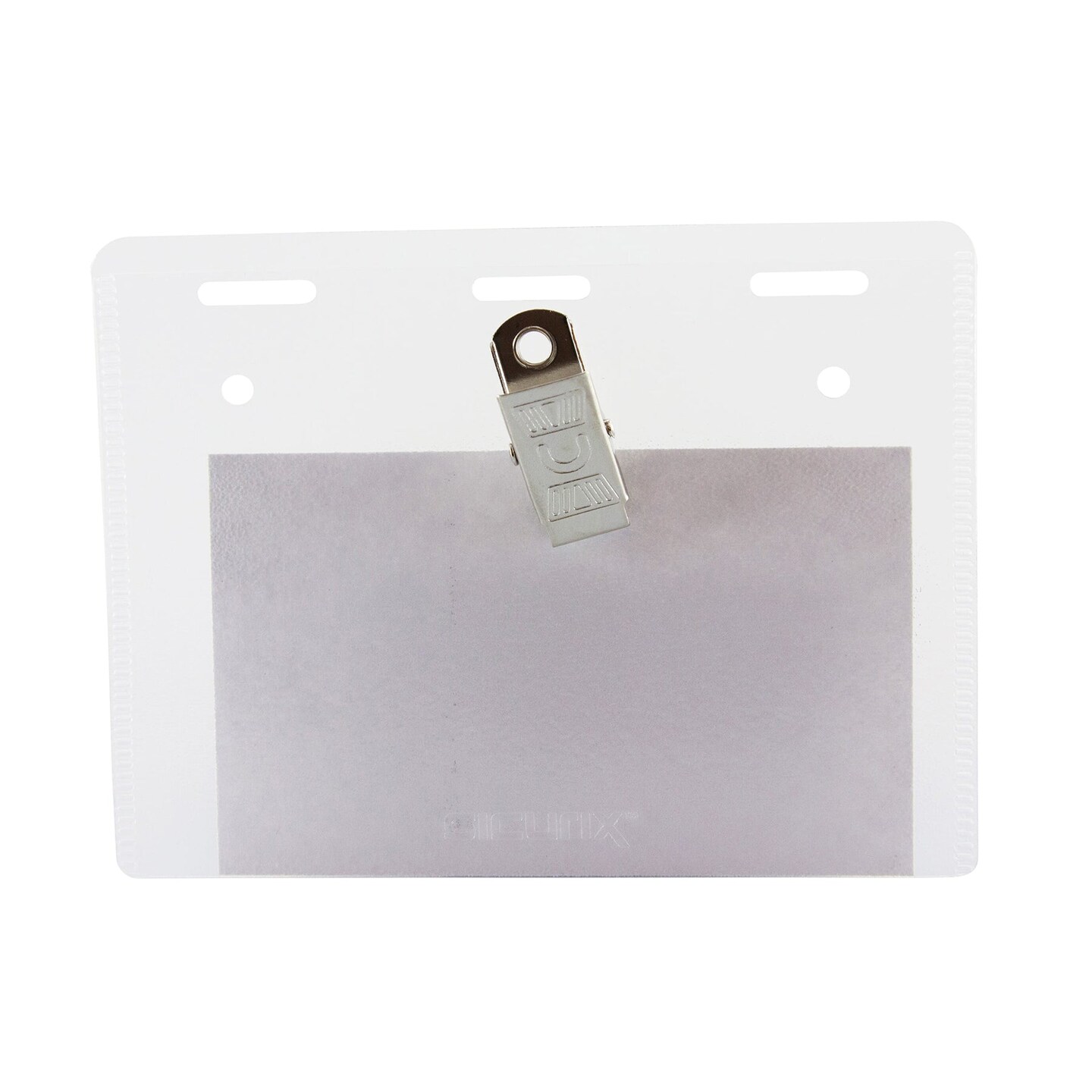 Clip Style ID Badge Holder Kit with Printable Inserts, 4&#x22; x 3&#x22;, Pack of 50