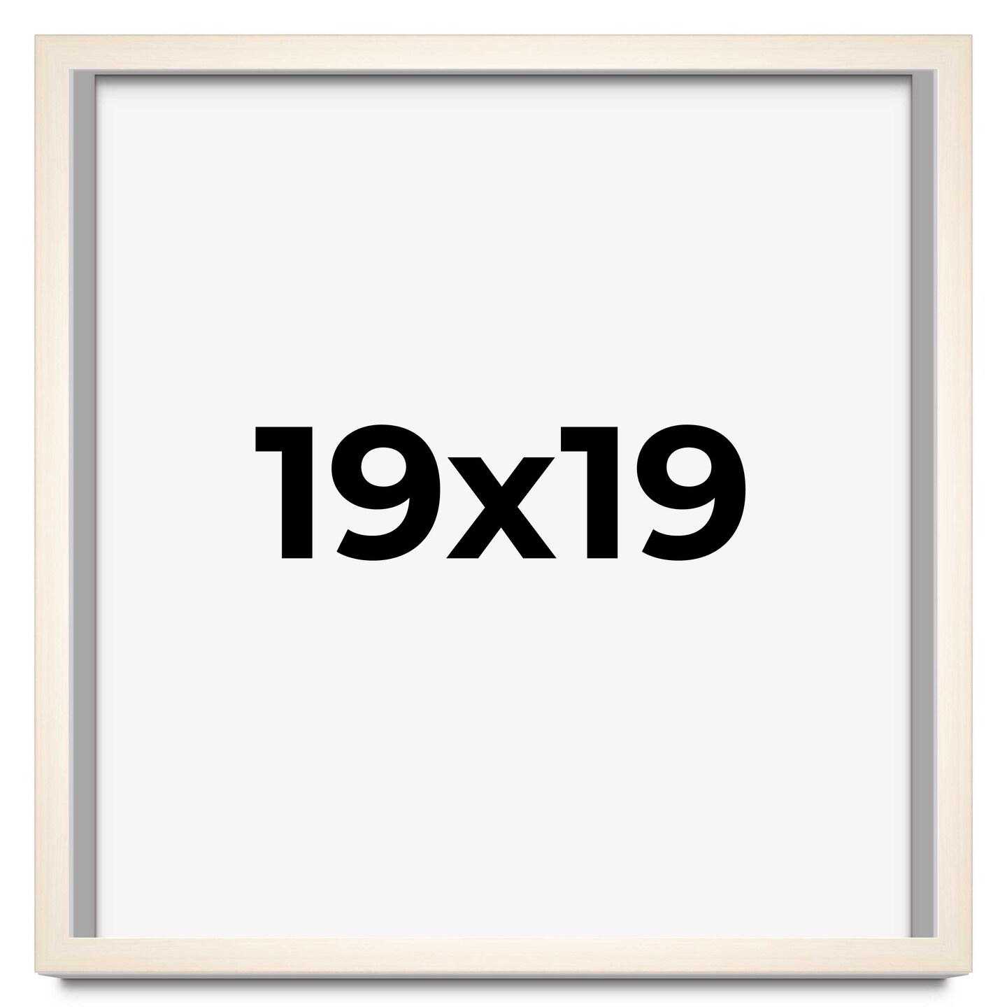 Square Shadow Box 3/4&#x22; Depth White Picture Frame - UV Acrylic, Backing, Hanging Hardware